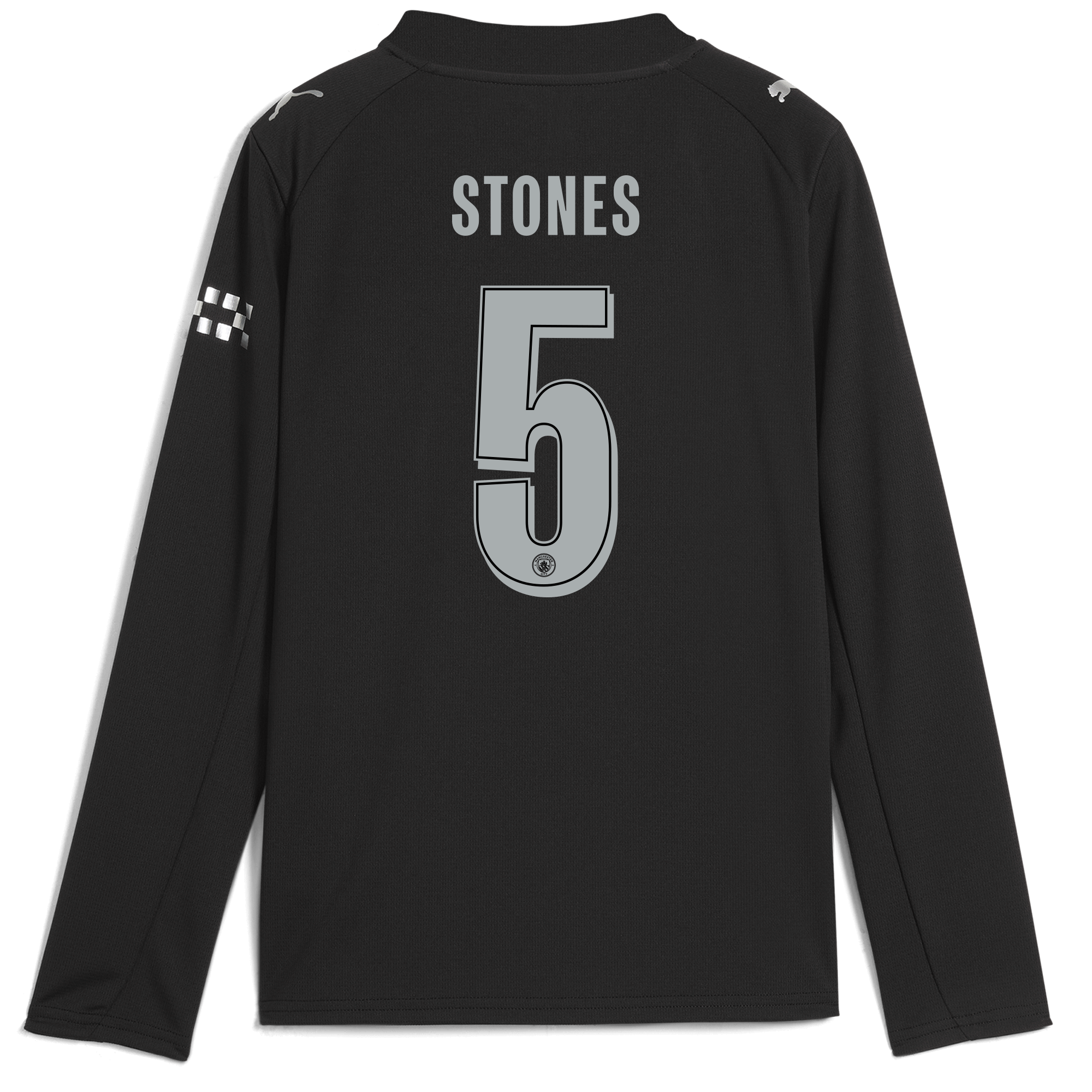 Manchester City kids manchester city man city away jersey 202526 long sleeve with stones 5 printing Shirts - Official Store