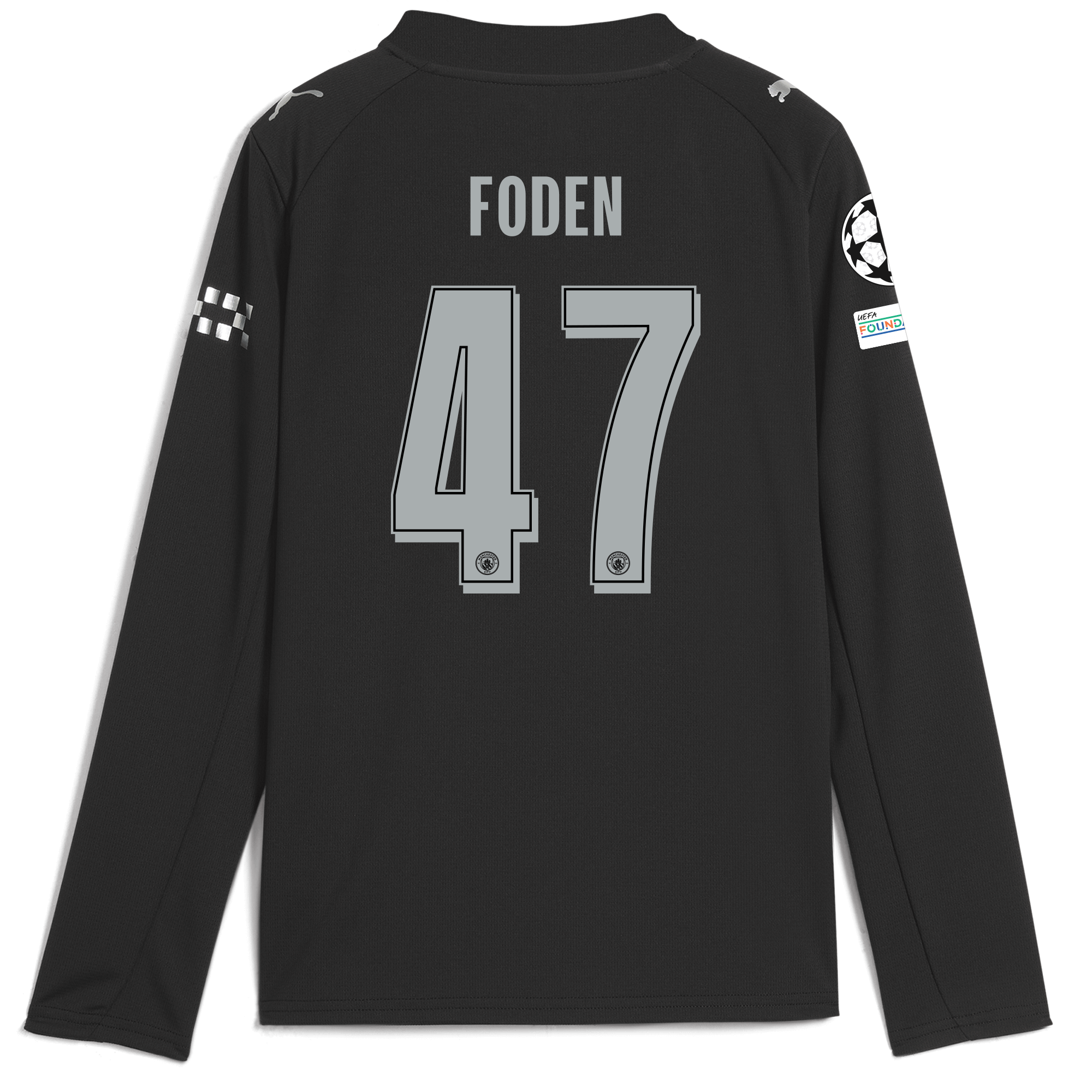 Manchester City kids manchester city man city champions league away jersey 202526 long sleeve with foden 47 printing Shirts - Official Store Manchester City kids manchester city man city champions league away jersey 202526 long sleeve with foden 47 printing Shirts - Official Store