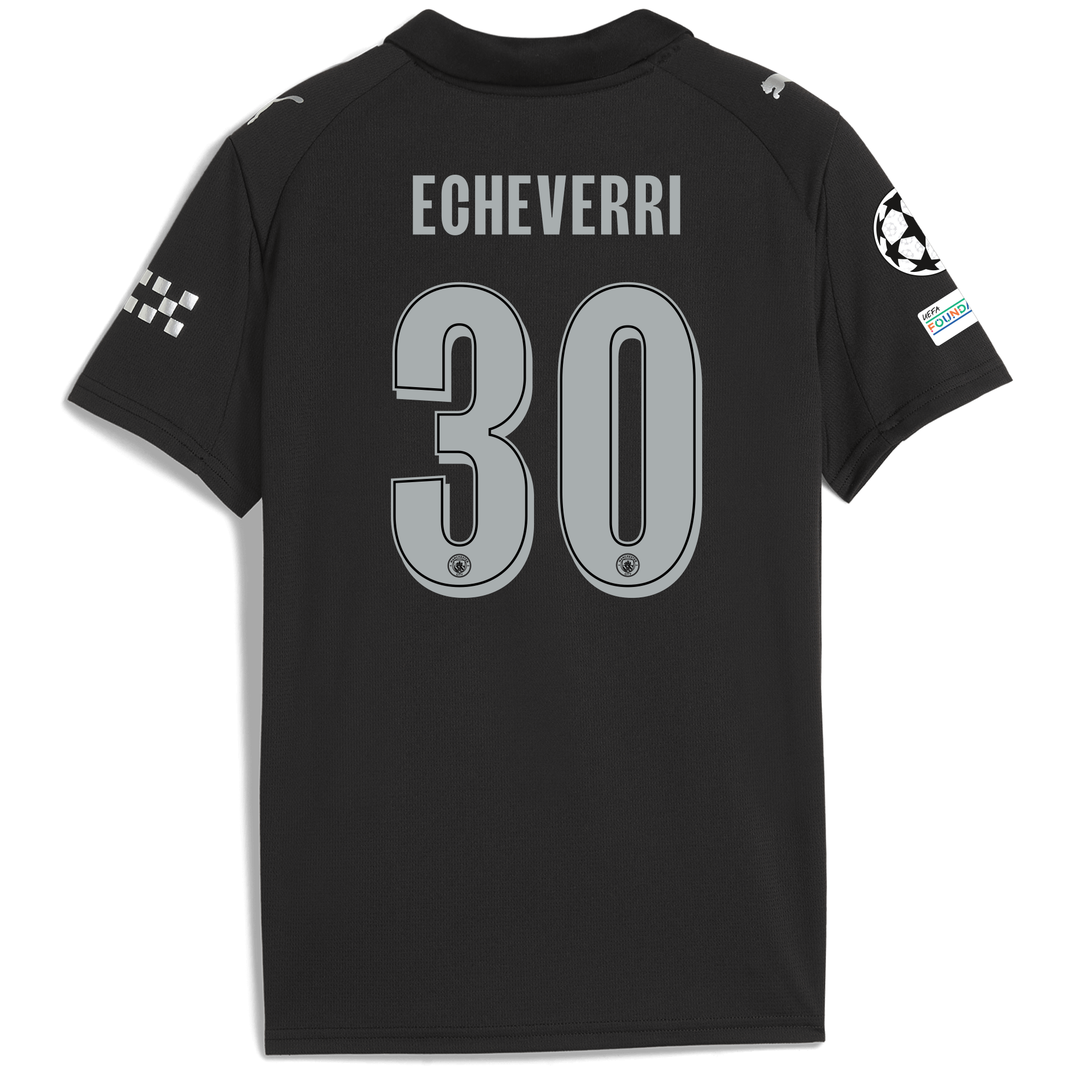 Manchester City kids manchester city man city champions league away jersey 202526 with echeverri 30 printing Shirts - Official Store
