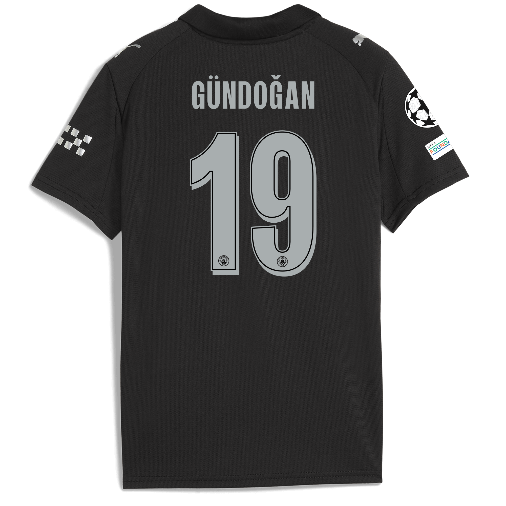 Manchester City kids manchester city man city champions league away jersey 202526 with gÜndoĞan 19 printing Shirts - Official Store