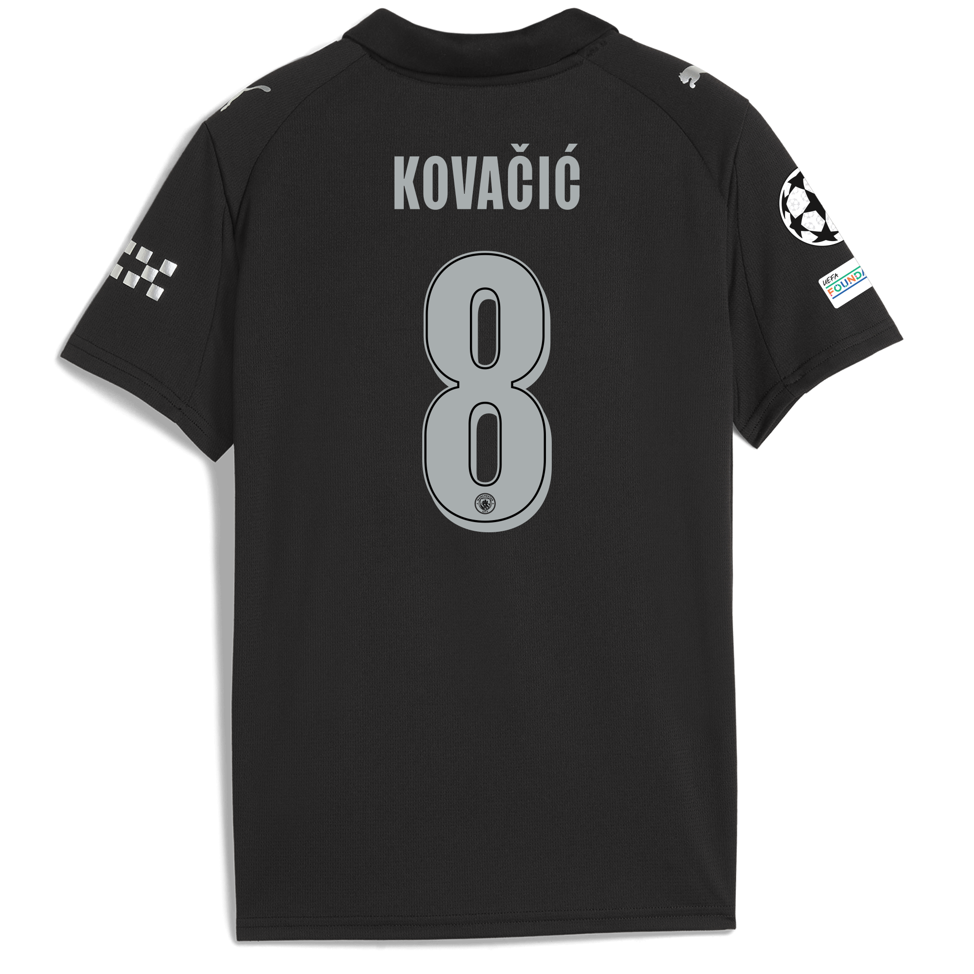 Manchester City kids manchester city man city champions league away jersey 202526 with kovaČiĆ 8 printing Shirts - Official Store