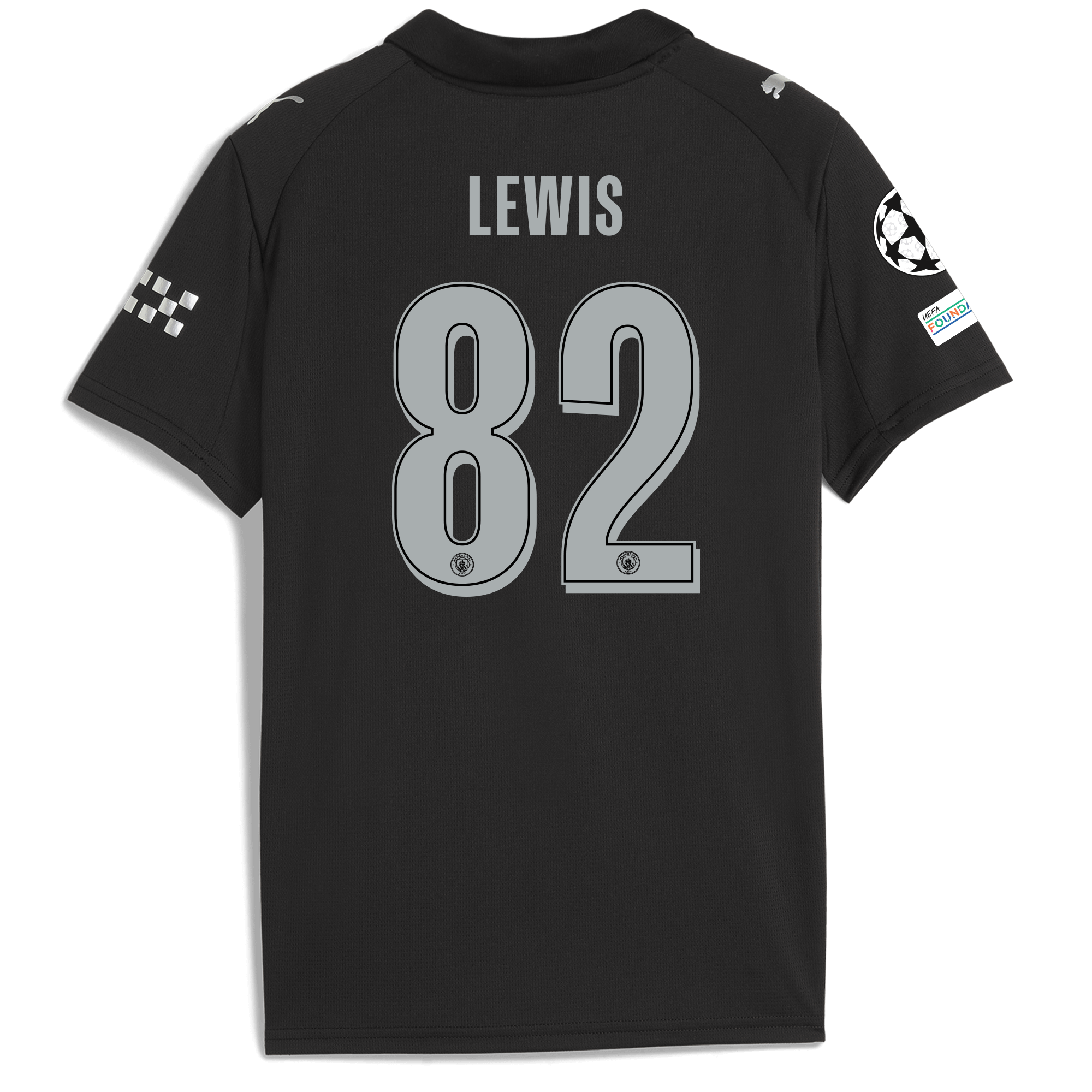 Manchester City kids manchester city man city champions league away jersey 202526 with lewis 82 printing Shirts - Official Store