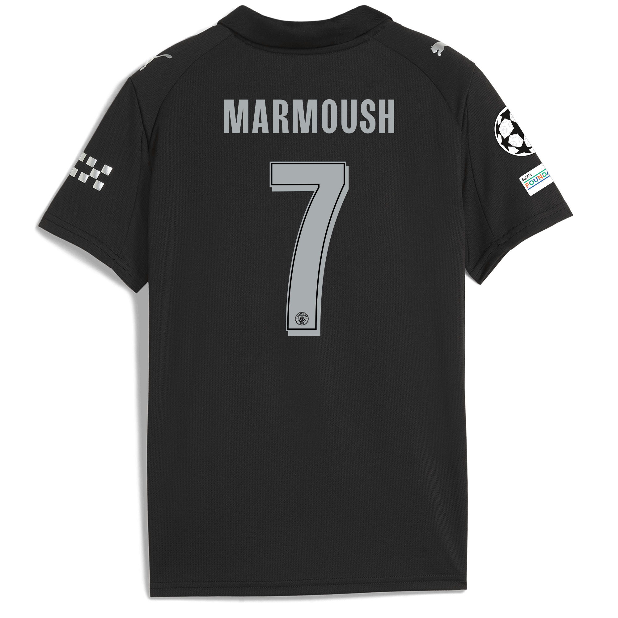 Manchester City kids manchester city man city champions league away jersey 202526 with marmoush 7 printing Shirts - Official Store