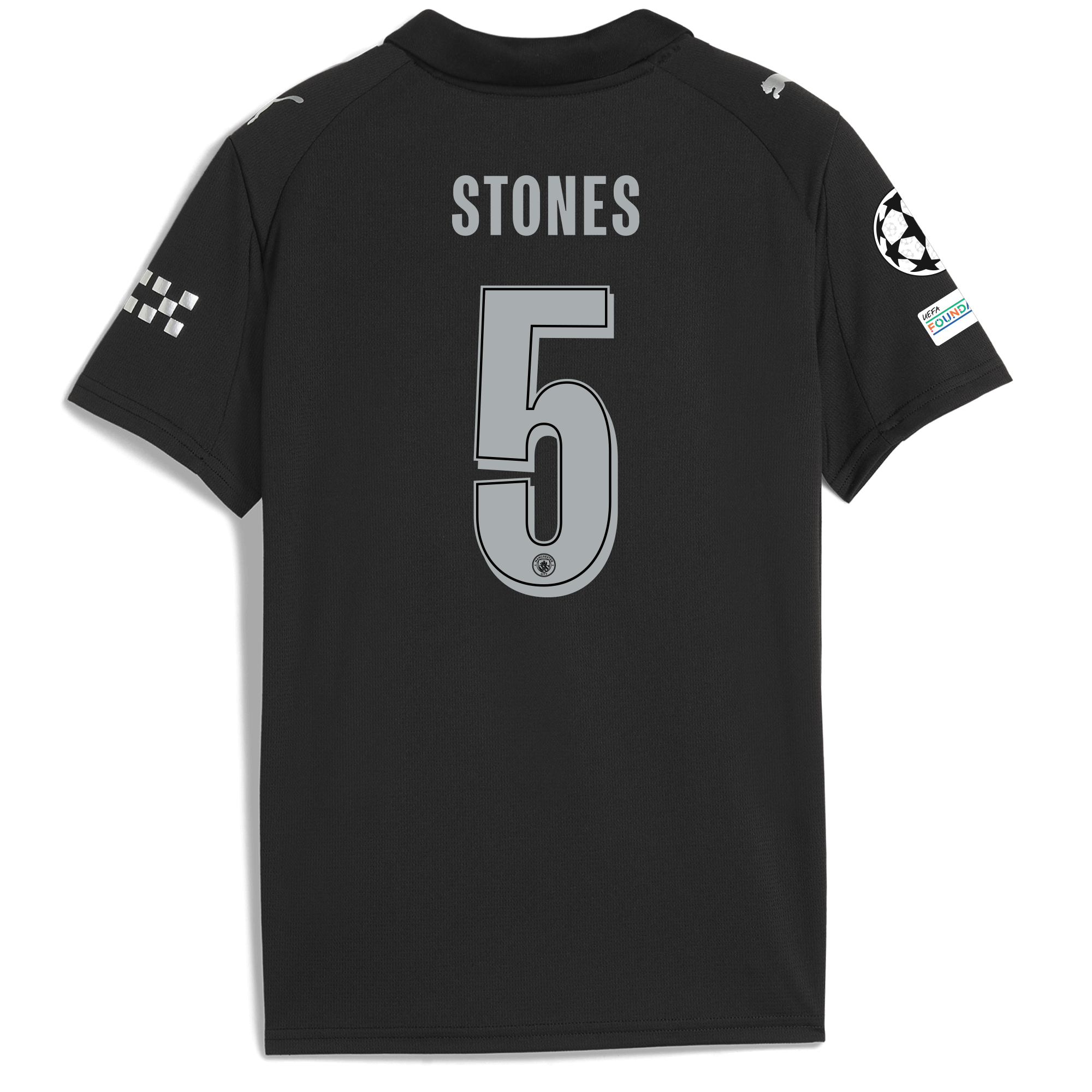 Manchester City kids manchester city man city champions league away jersey 202526 with stones 5 printing Shirts - Official Store