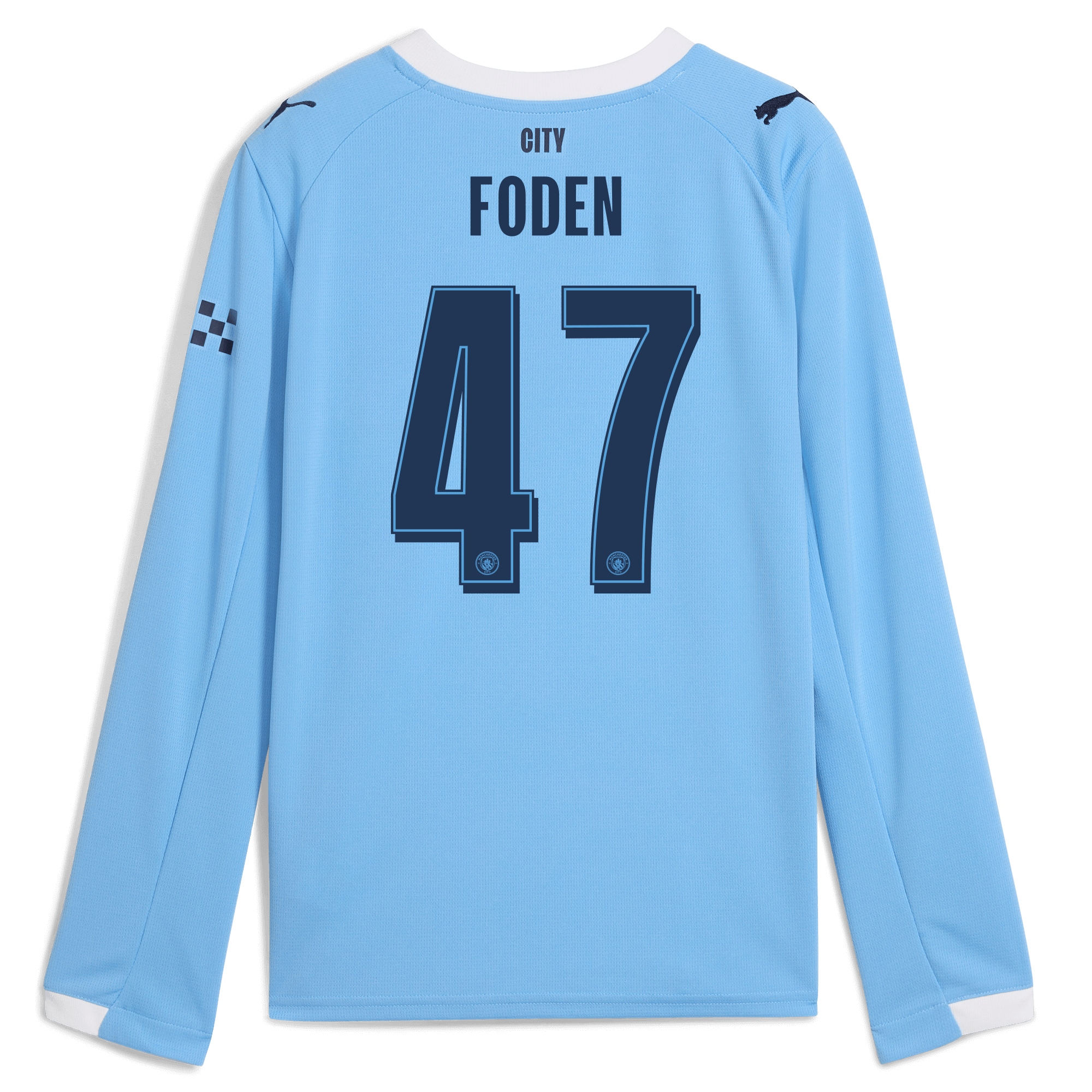 Manchester City kids manchester city man city home jersey 202526 long sleeve with foden 47 printing Shirts - Official Store