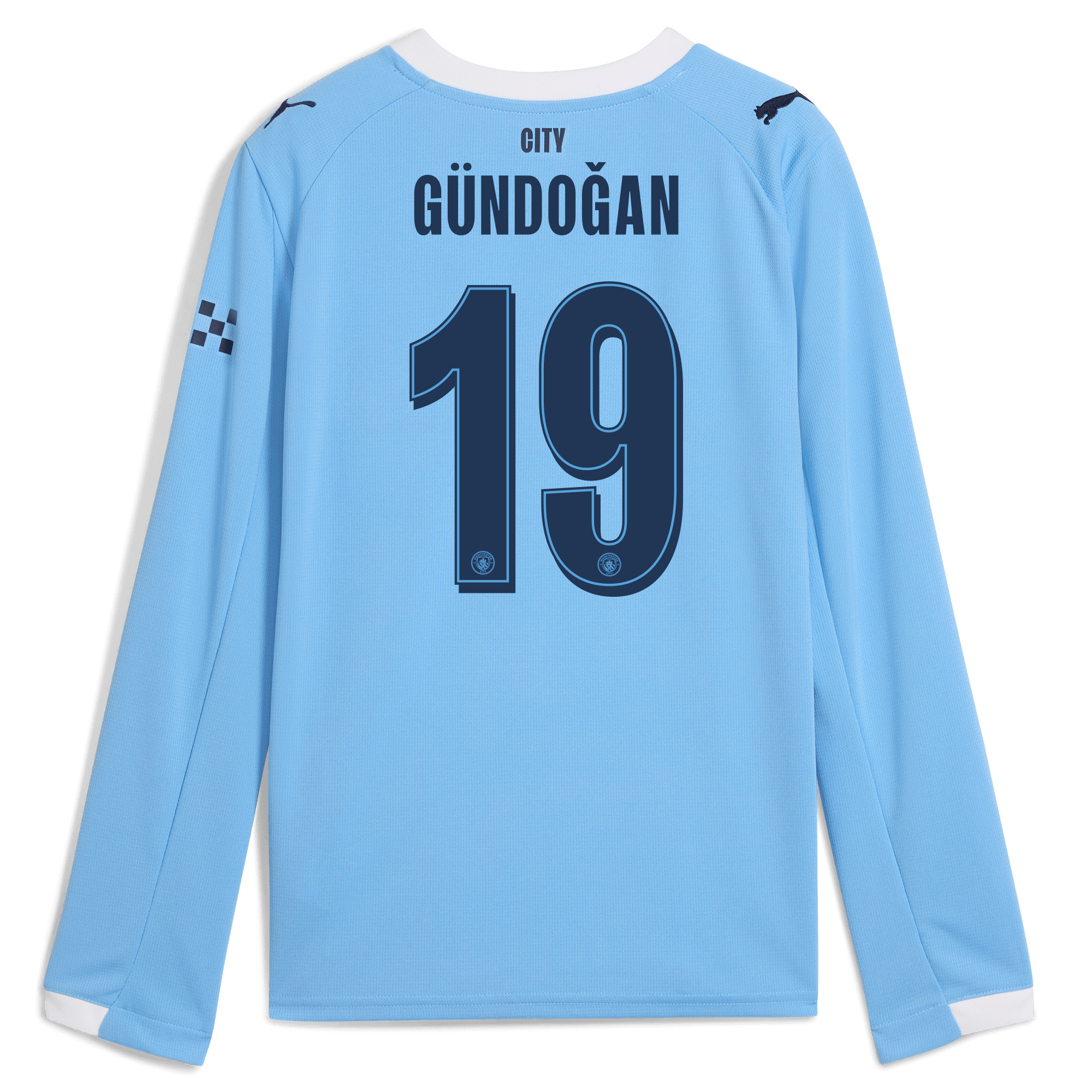 Manchester City kids manchester city man city home jersey 202526 long sleeve with gÜndoĞan 19 printing Shirts - Official Store