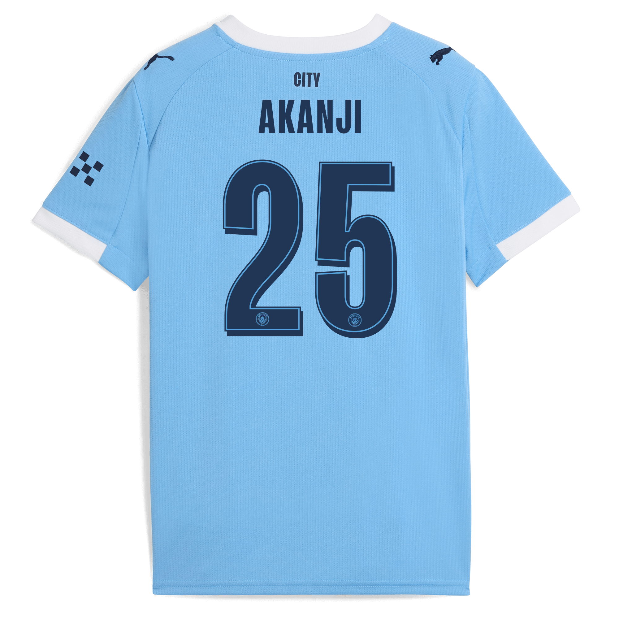 Manchester City kids manchester city man city home jersey 202526 with akanji 25 printing Shirts - Official Store