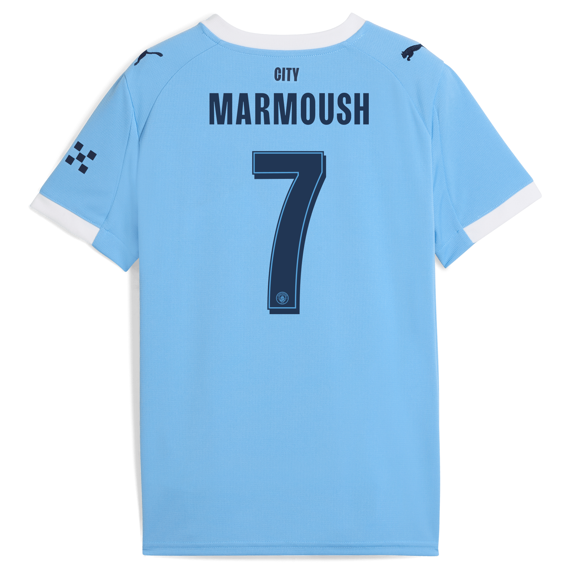 Manchester City kids manchester city man city home jersey 202526 with marmoush 7 printing Shirts - Official Store