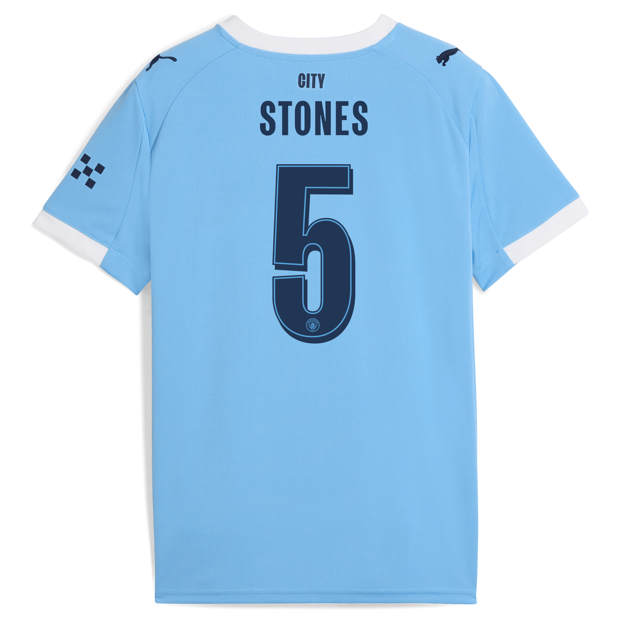 Manchester City kids manchester city man city home jersey 202526 with stones 5 printing Shirts - Official Store