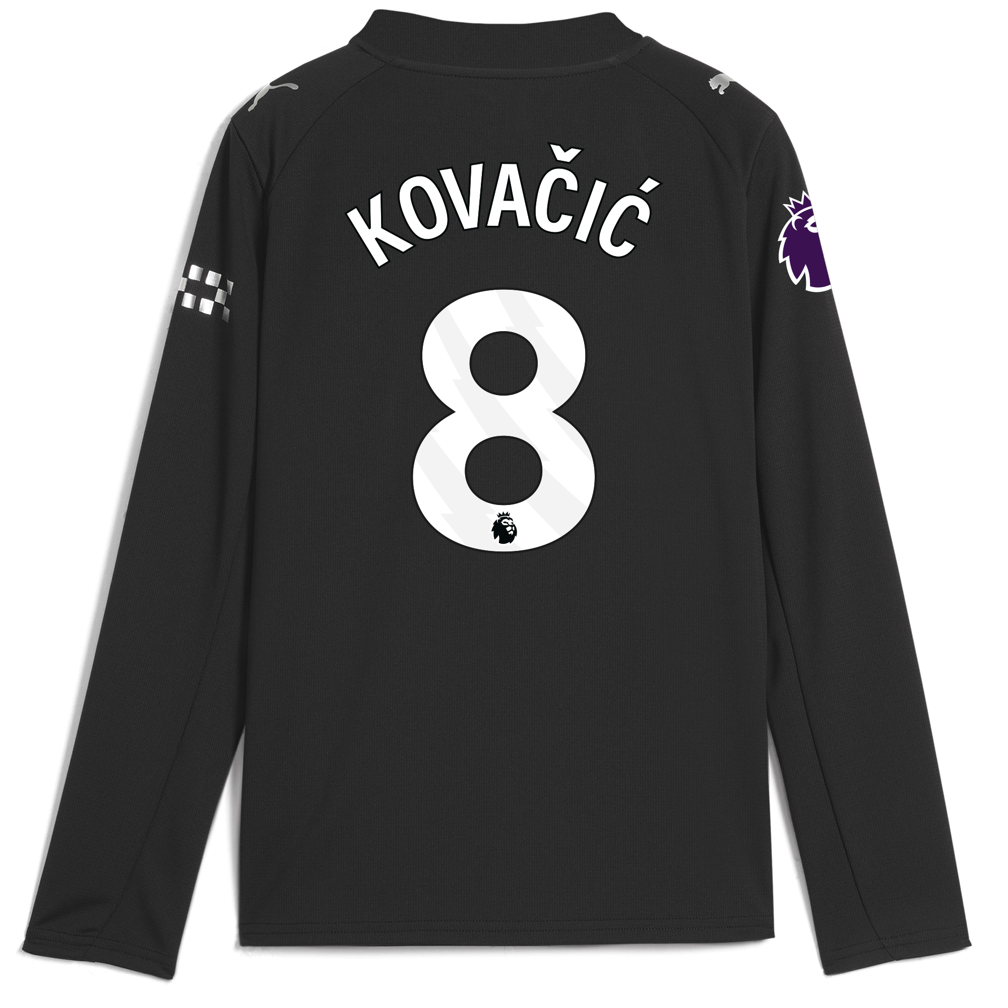Manchester City kids manchester city premier league away jersey 202526 long sleeve with kovaČiĆ 8 printing Shirts - Official Store
