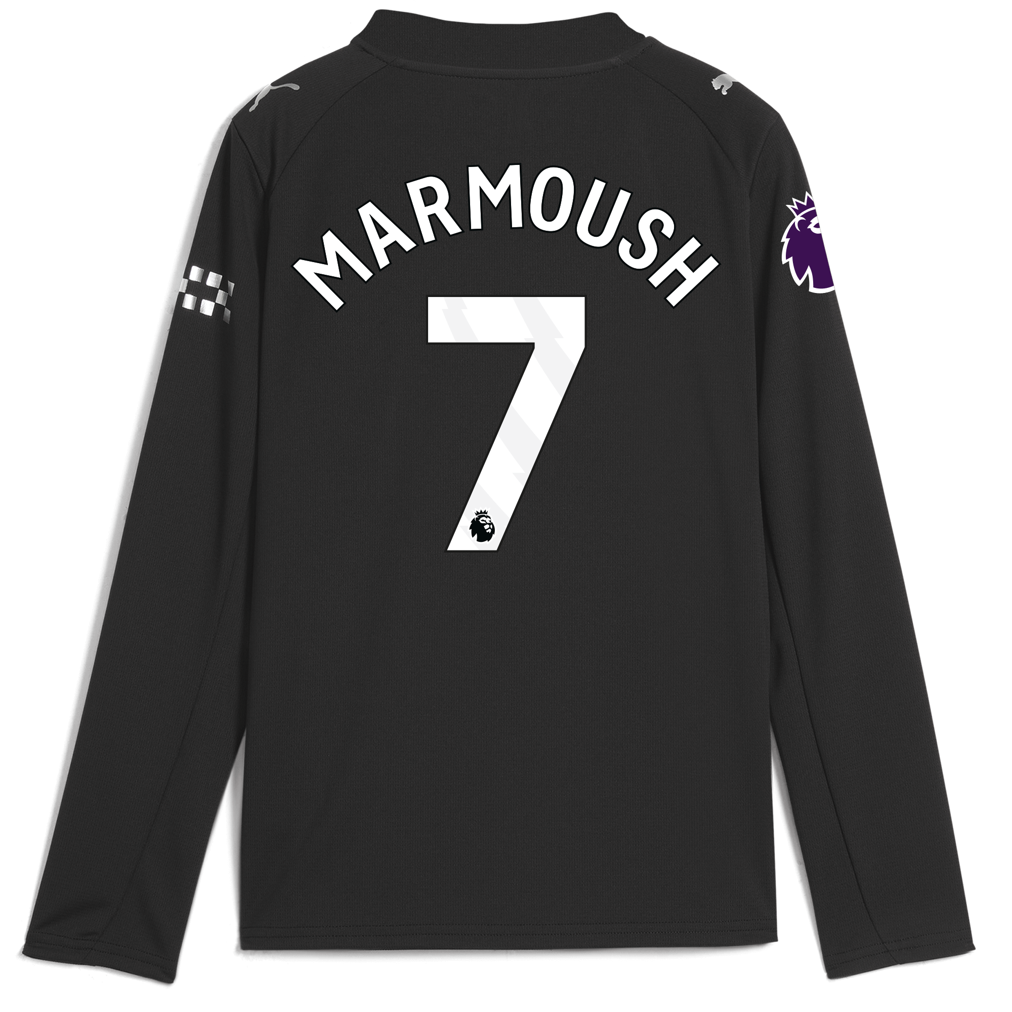 Manchester City kids manchester city premier league away jersey 202526 long sleeve with marmoush 7 printing Shirts - Official Store