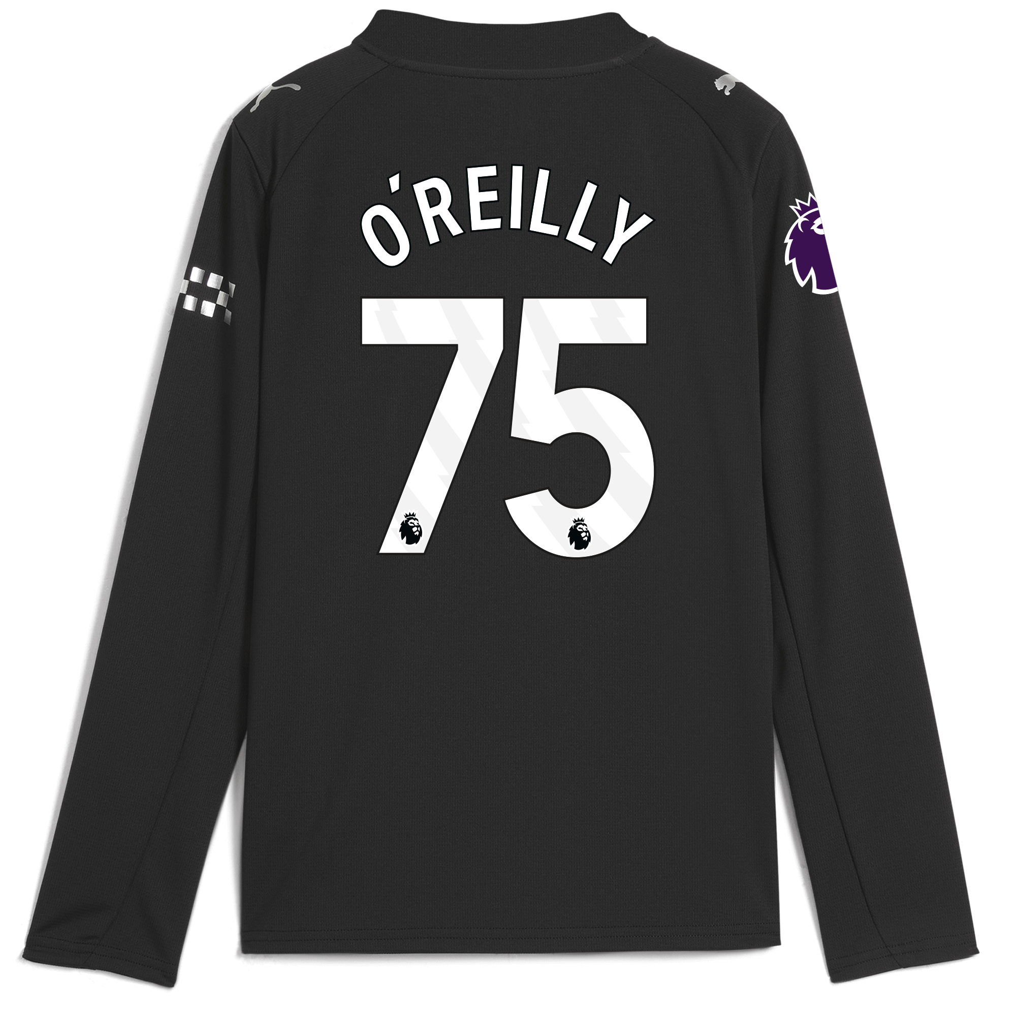 Manchester City kids manchester city premier league away jersey 202526 long sleeve with oreilly 75 printing Shirts - Official Store
