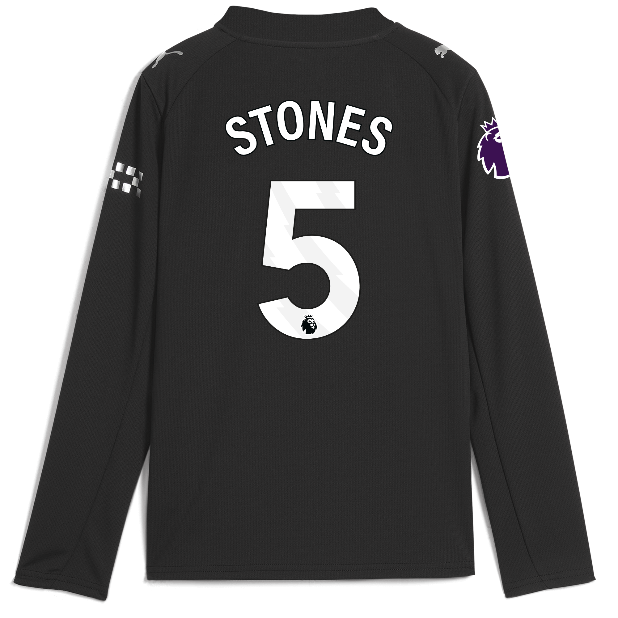 Manchester City kids manchester city premier league away jersey 202526 long sleeve with stones 5 printing Shirts - Official Store