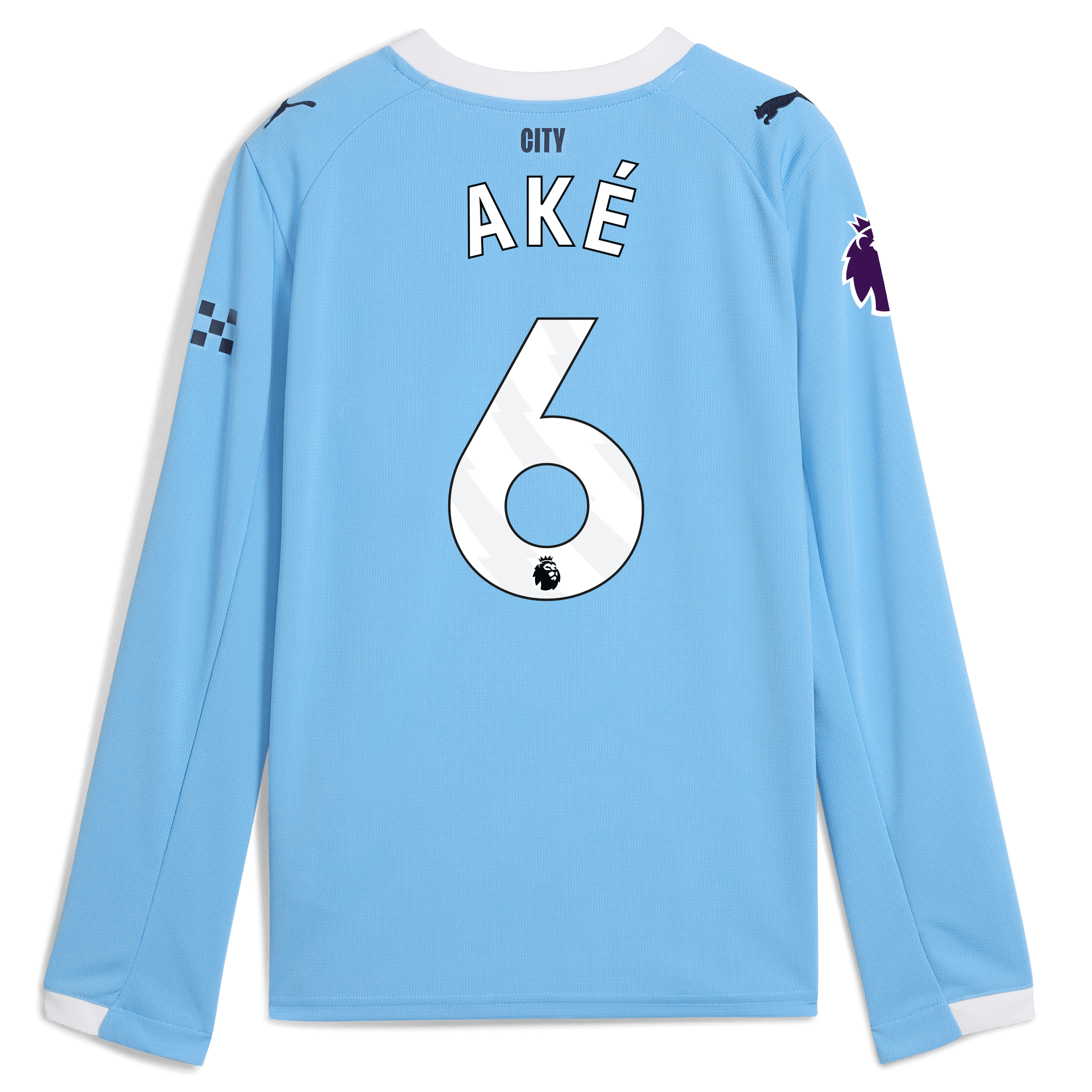 Manchester City kids manchester city premier league home jersey 202526 long sleeve with akÉ 6 printing Shirts - Official Store Manchester City kids manchester city premier league home jersey 202526 long sleeve with akÉ 6 printing Shirts - Official Store