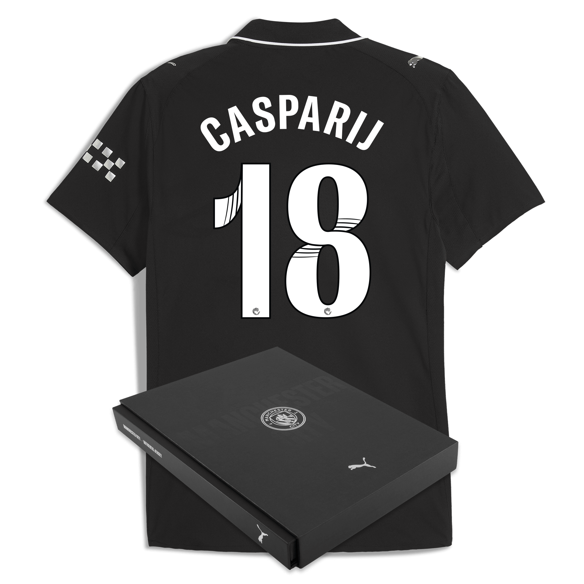 Manchester City manchester city away authentic jersey 202526 with casparij 18 printing in gift box Shirts - Official Store