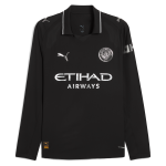 Manchester City manchester city away authentic jersey black 202526 long sleeve with custom printing Shirts - Official Store