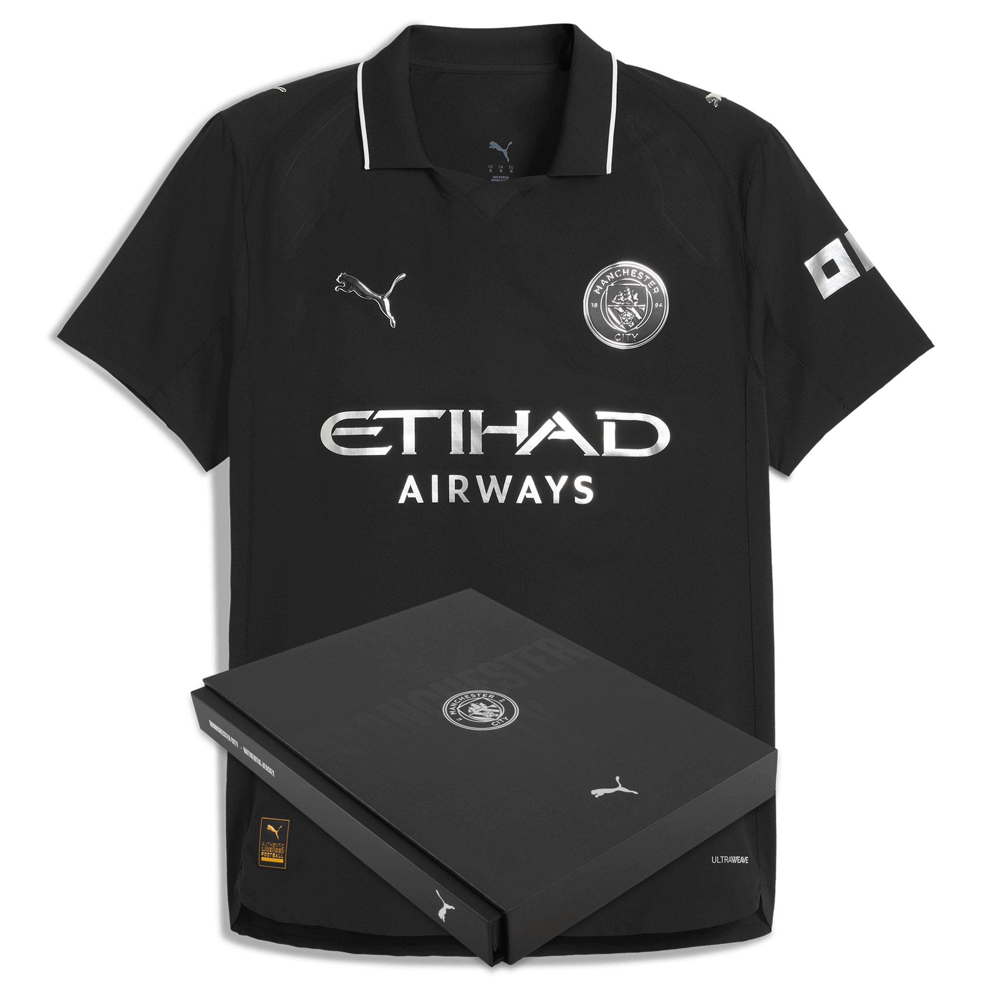 Manchester City manchester city away authentic jersey black 202526 with custom printing in gift box Shirts - Official Store