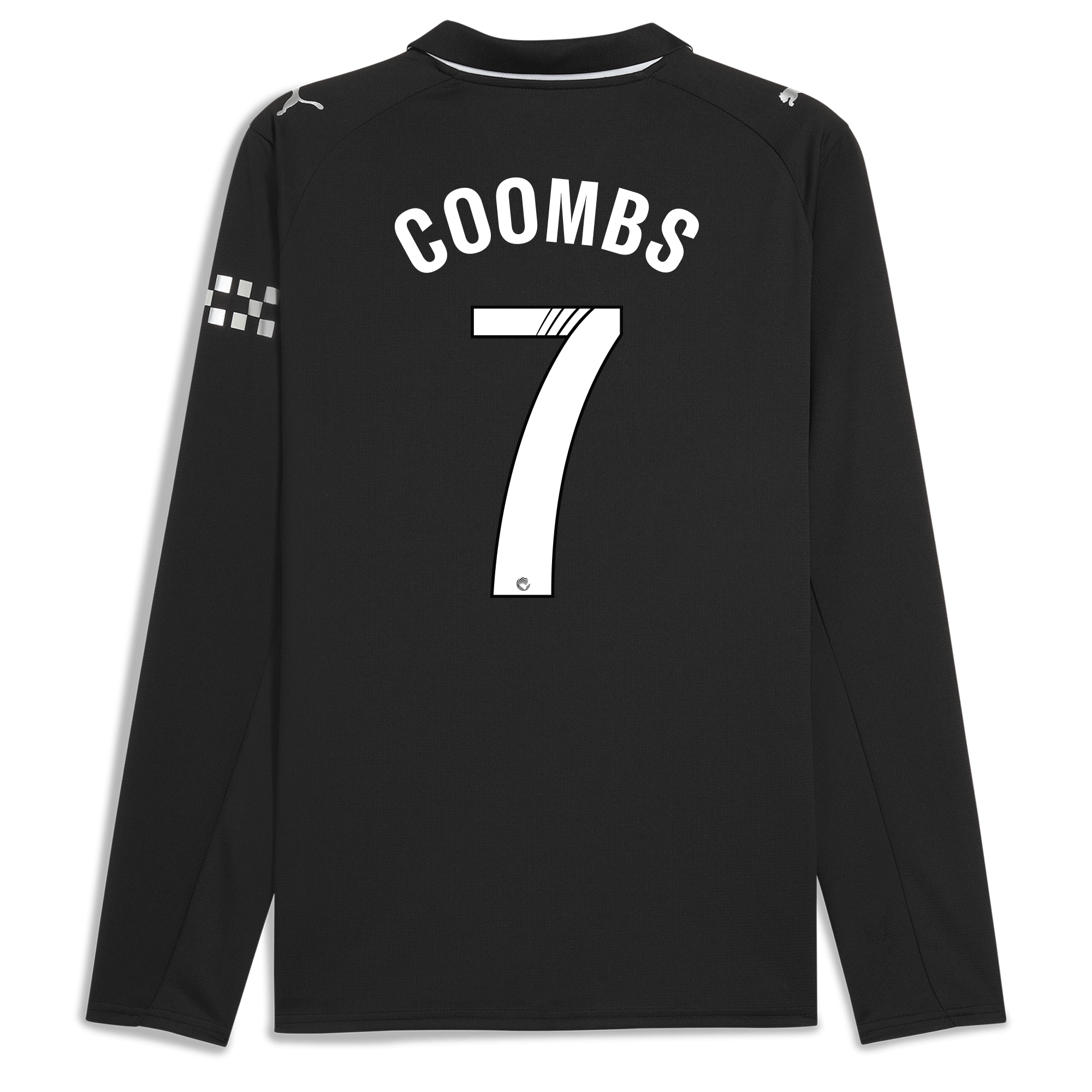 Manchester City manchester city away jersey 202526 long sleeve with coombs 7 printing Shirts - Official Store