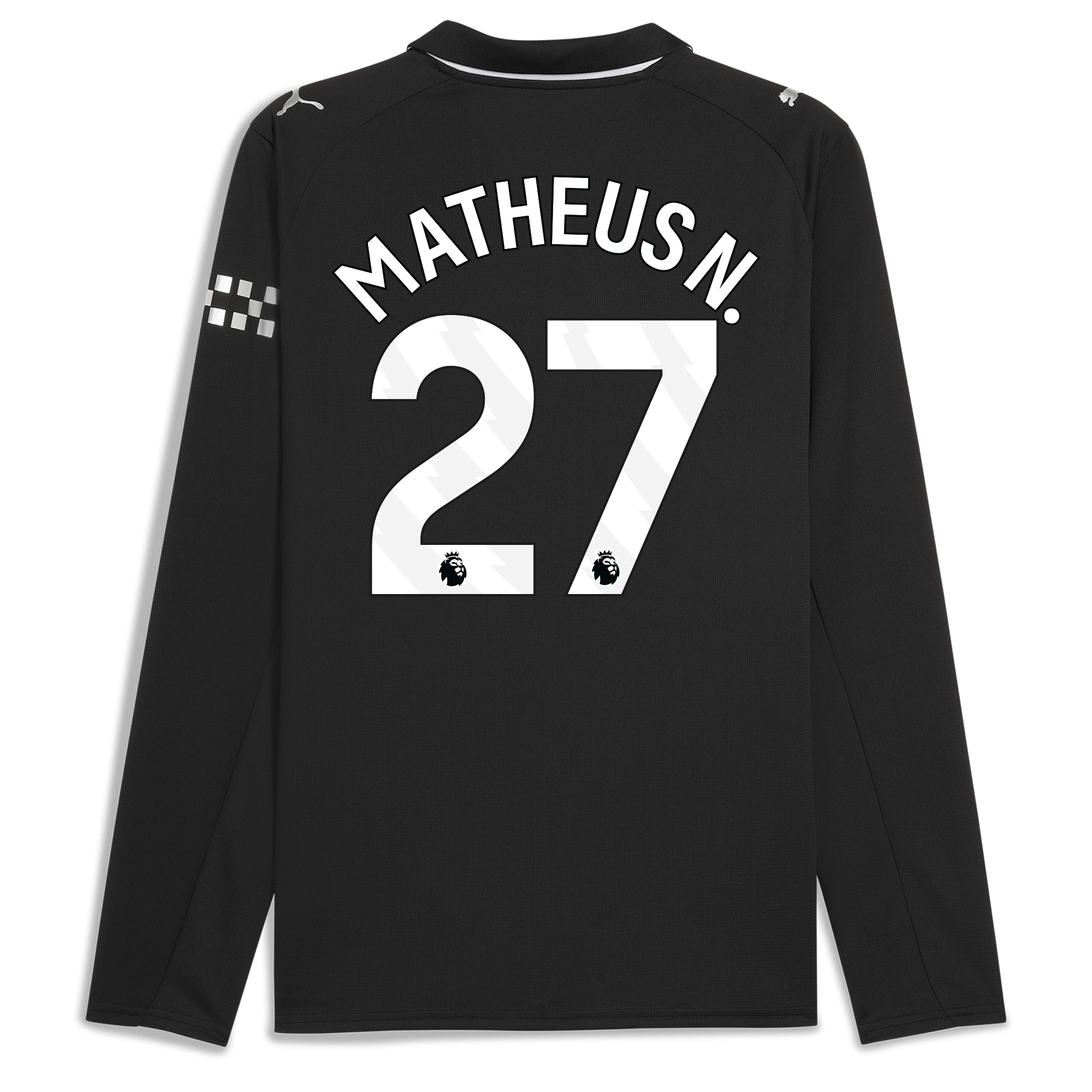 Manchester City manchester city away jersey 202526 long sleeve with matheus n. 27 printing Shirts - Official Store Manchester City manchester city away jersey 202526 long sleeve with matheus n. 27 printing Shirts - Official Store