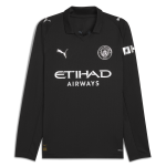 Manchester City manchester city away jersey black 202526 long sleeve with custom printing Shirts - Official Store