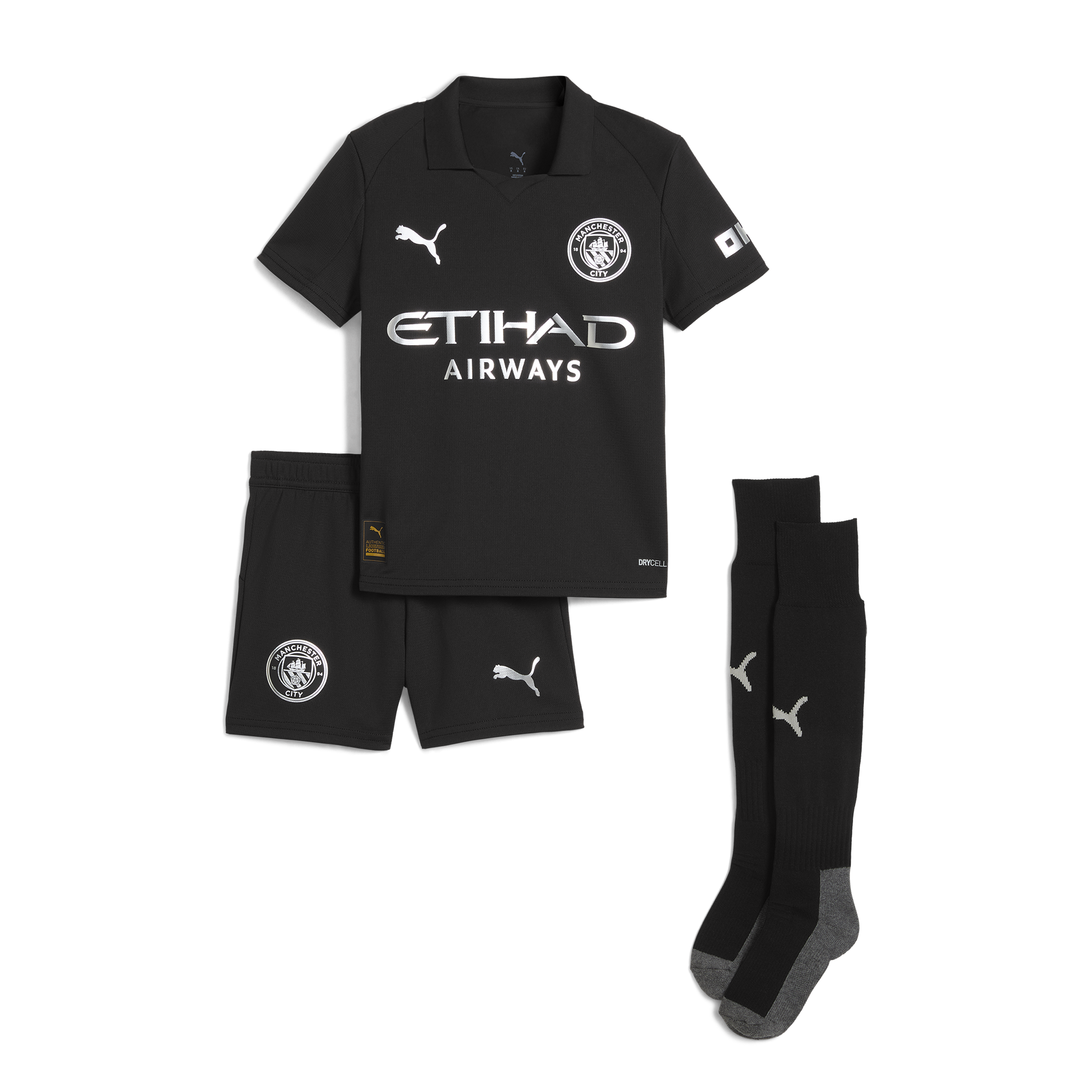 Manchester City manchester city away mini kit black 202526 with custom printing Shirts - Official Store