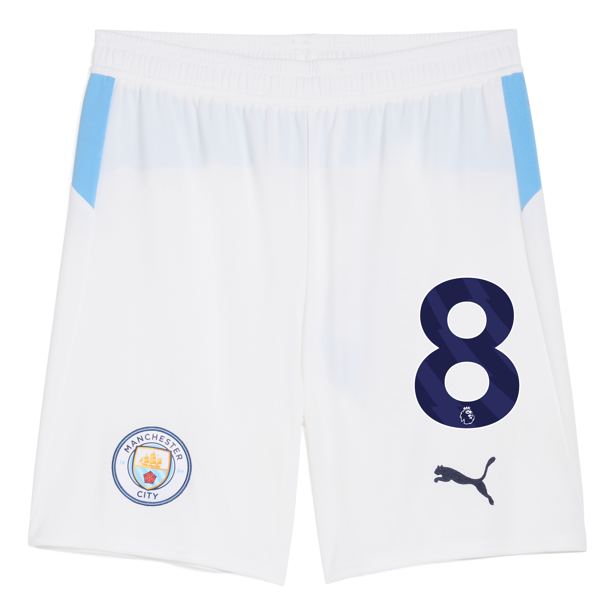 Manchester City manchester city football shorts white 202526 with 8 Shirts - Official Store
