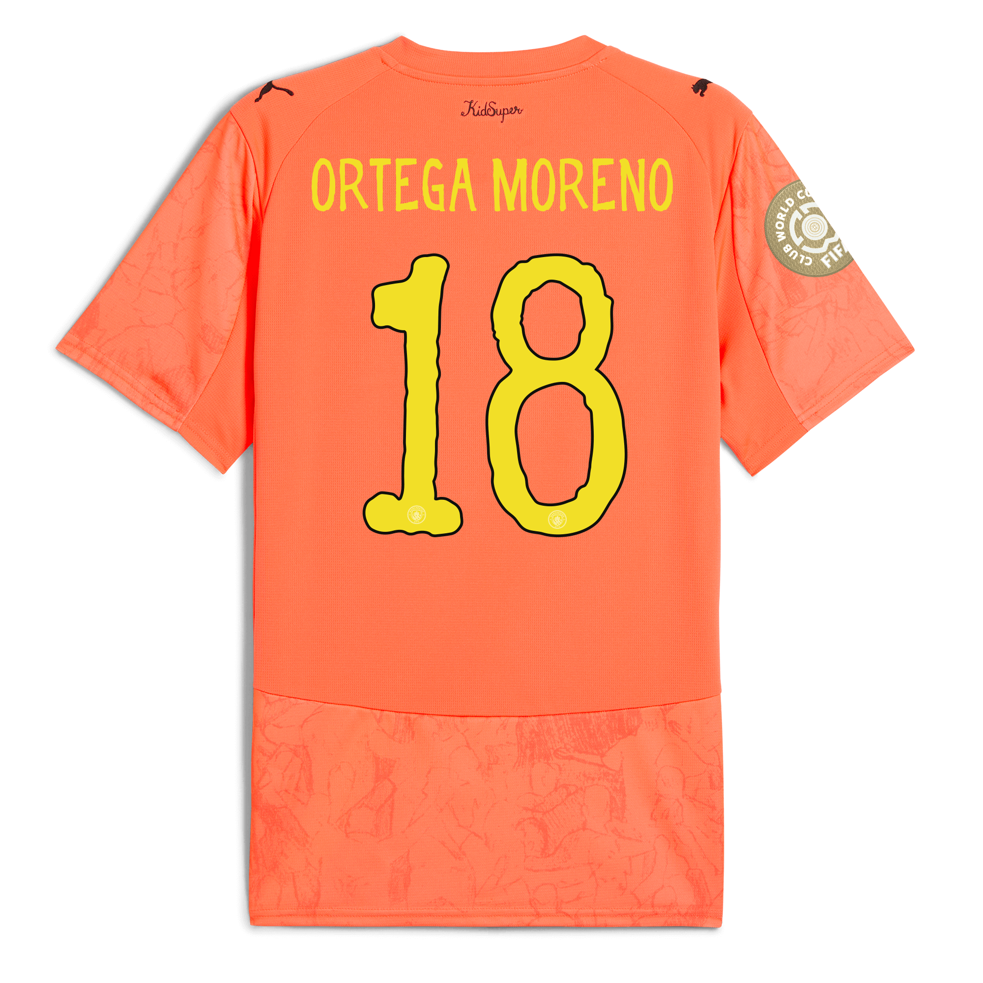 Manchester City manchester city gk kidsuper club world cup jersey orange 202526 with ortega moreno 18 printing Shirts - Official Store