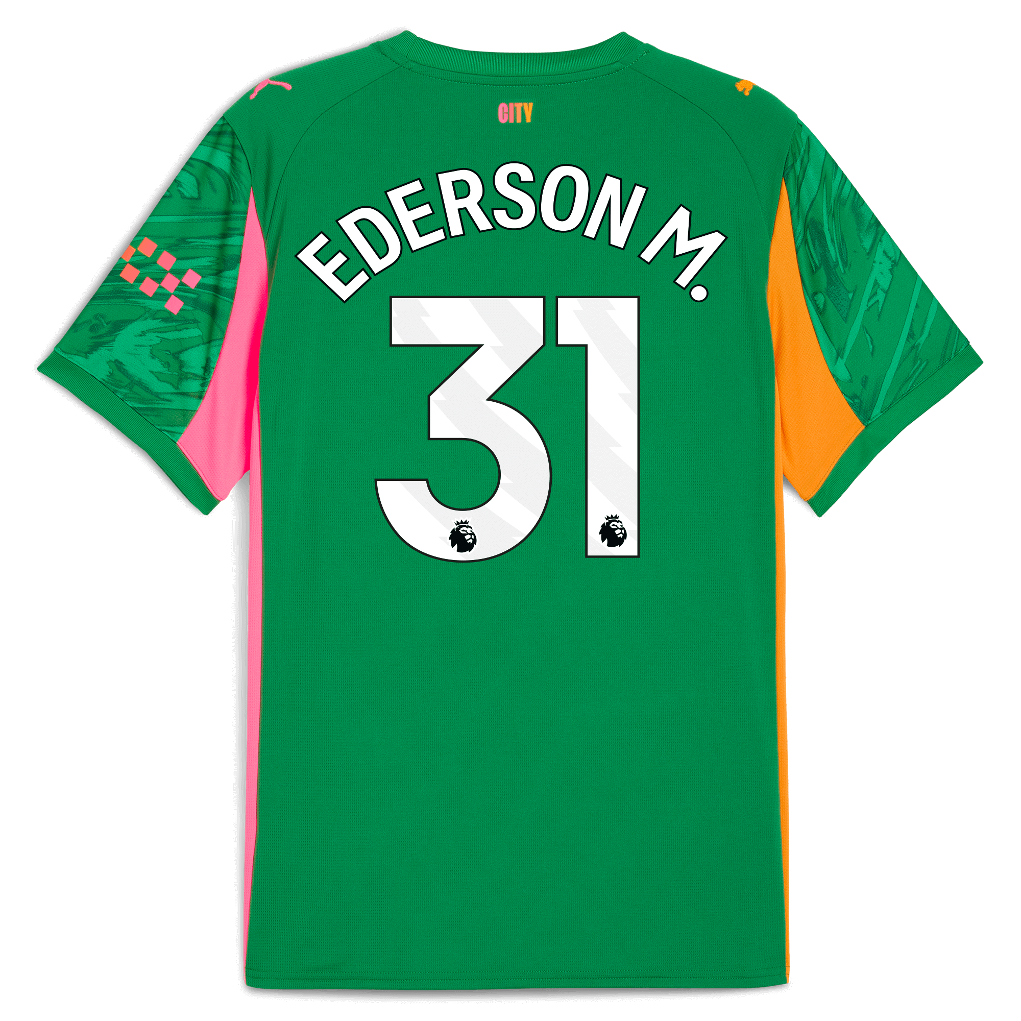 Manchester City manchester city goalkeeper jersey green 202526 with ederson m. 31 printing Shirts - Official Store