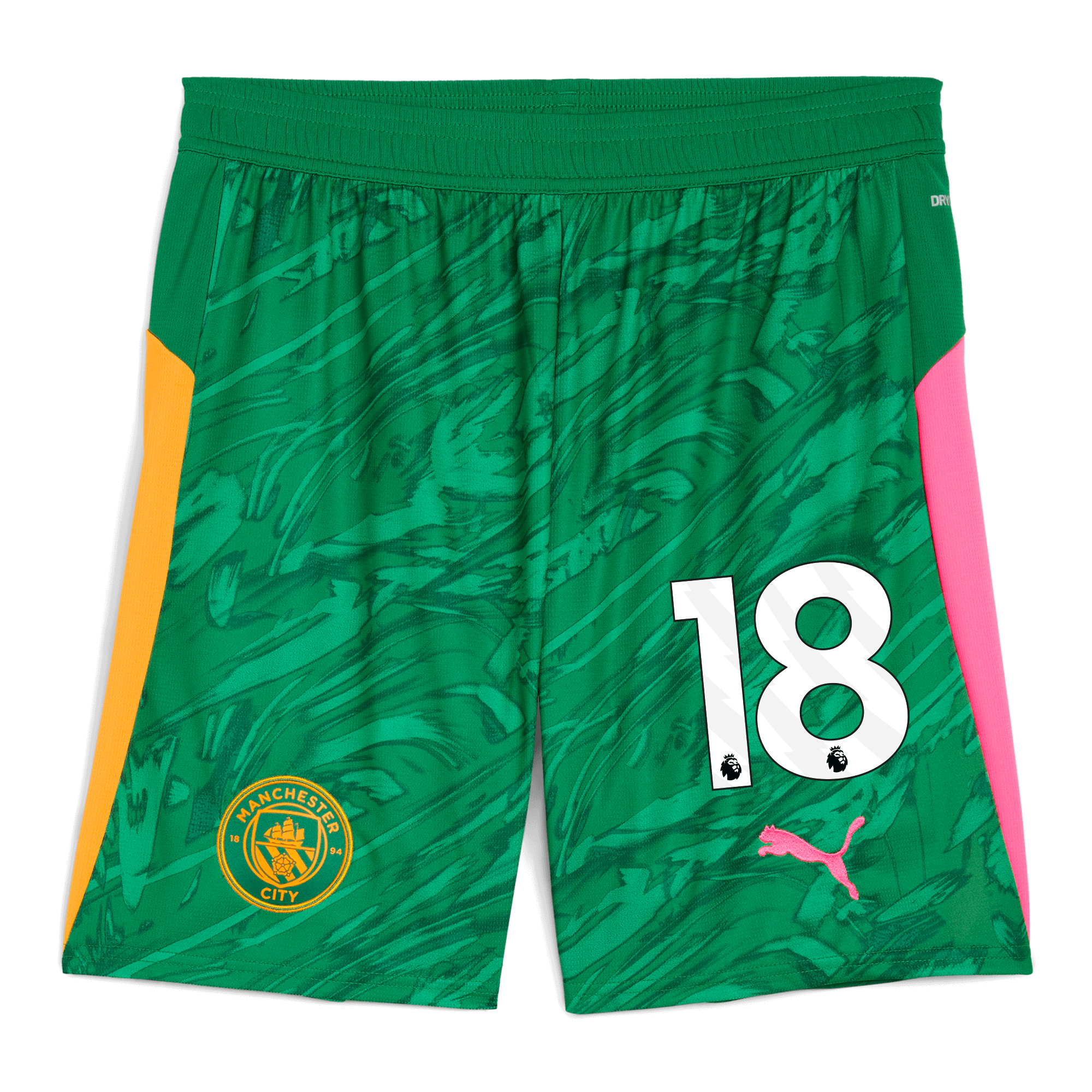 Manchester City manchester city goalkeeper shorts green 202526 with 18 Shirts - Official Store