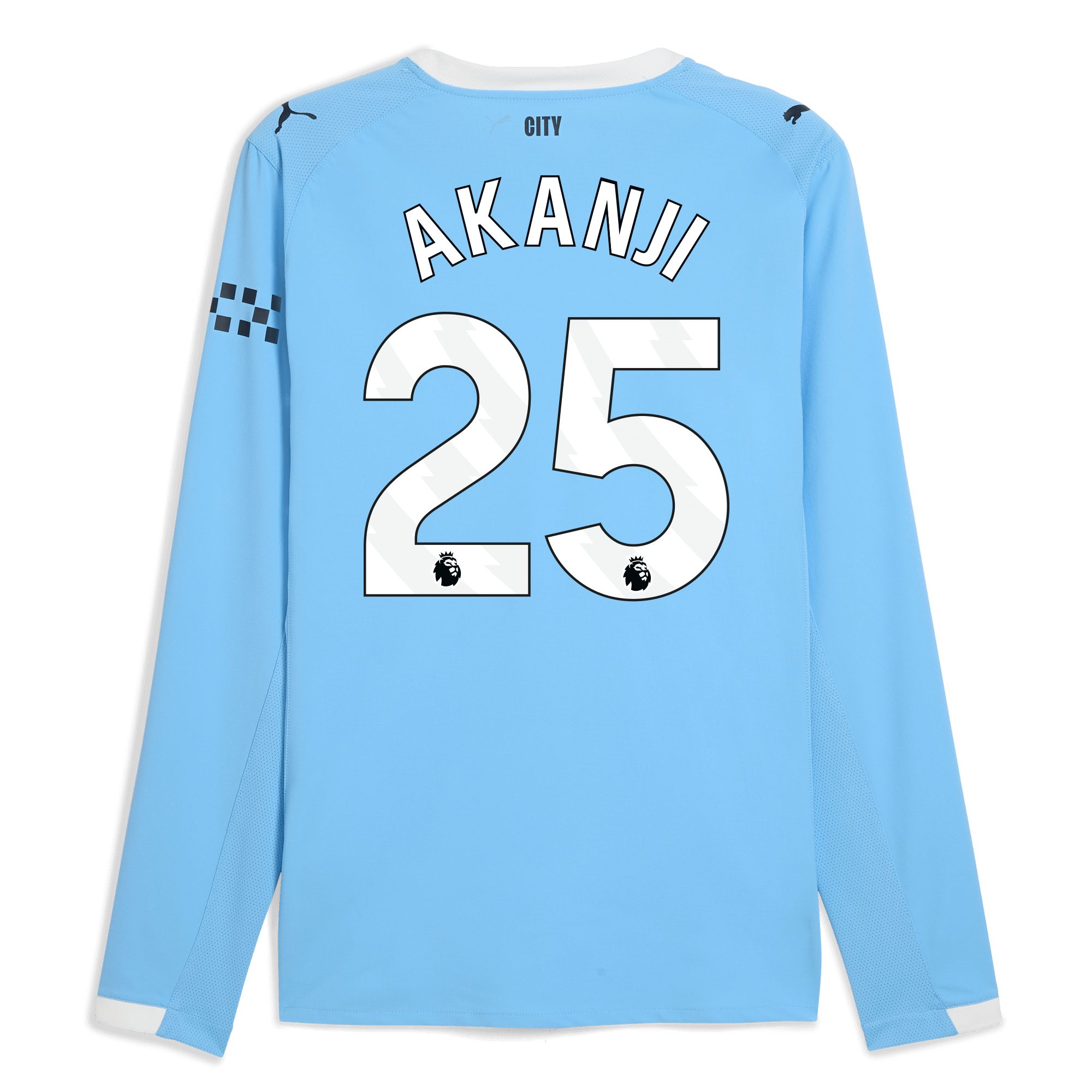 Manchester City manchester city home authentic jersey 202526 long sleeve with akanji 25 printing Shirts - Official Store