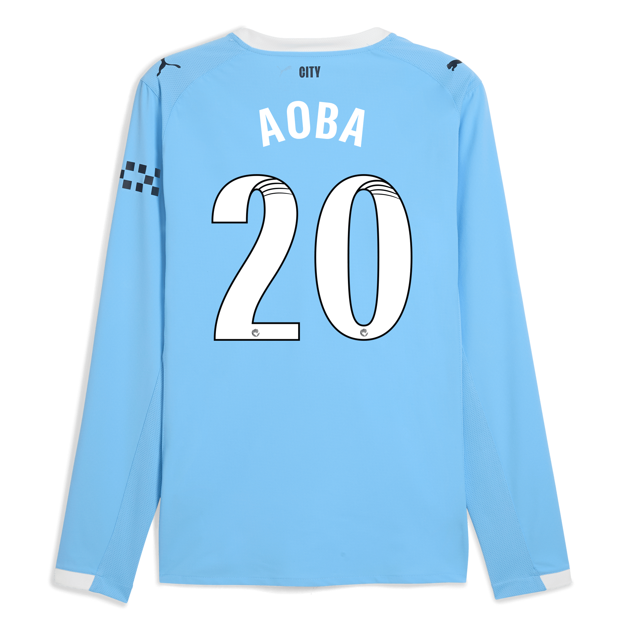 Manchester City manchester city home authentic jersey 202526 long sleeve with aoba 20 printing Shirts - Official Store