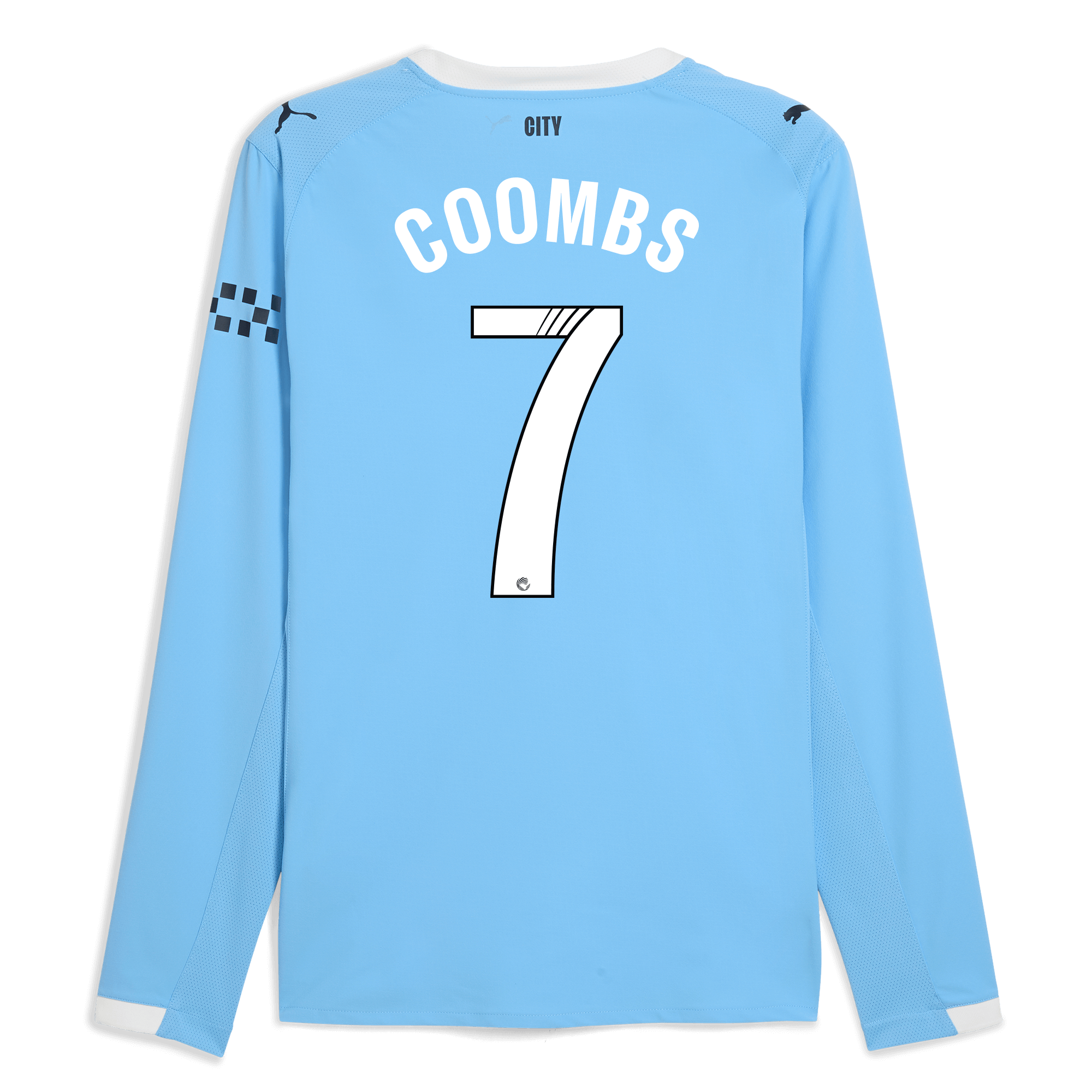 Manchester City manchester city home authentic jersey 202526 long sleeve with coombs 7 printing Shirts - Official Store