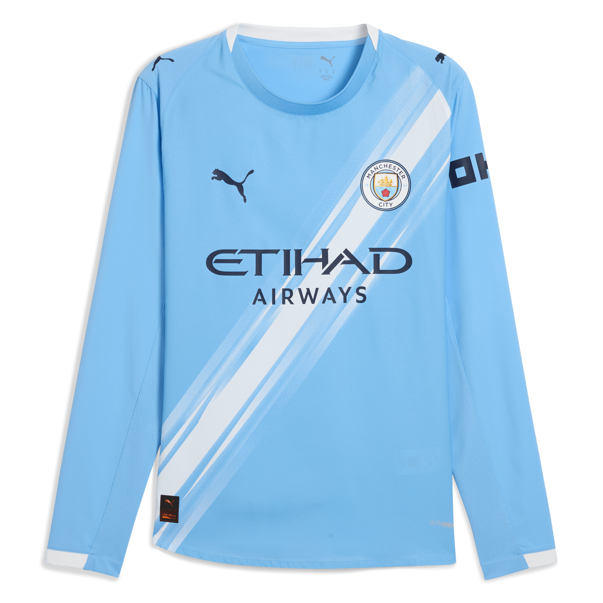 Manchester City manchester city home authentic jersey 202526 long sleeve with custom printing Shirts - Official Store