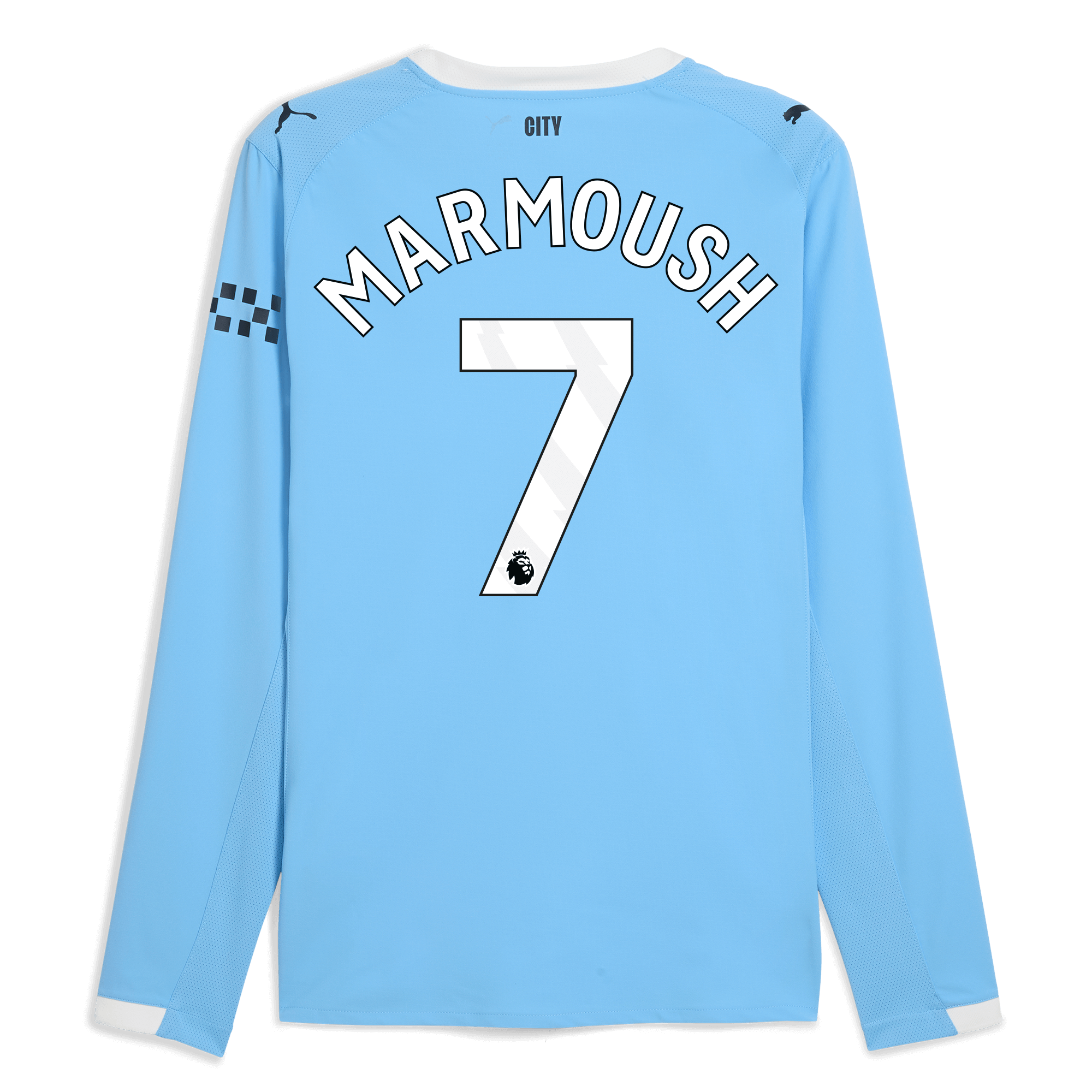 Manchester City manchester city home authentic jersey 202526 long sleeve with marmoush 7 printing Shirts - Official Store