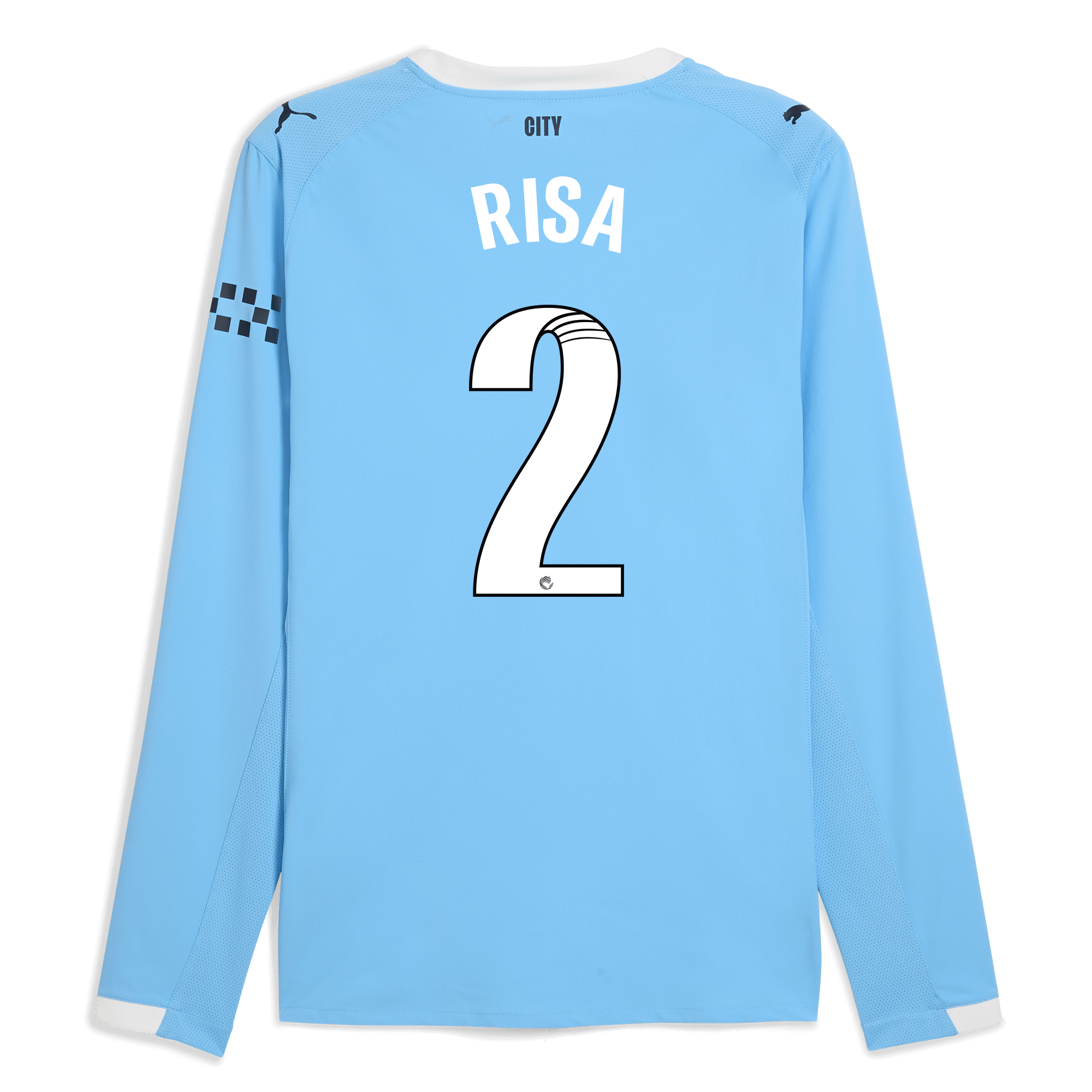 Manchester City manchester city home authentic jersey 202526 long sleeve with risa 2 printing Shirts - Official Store