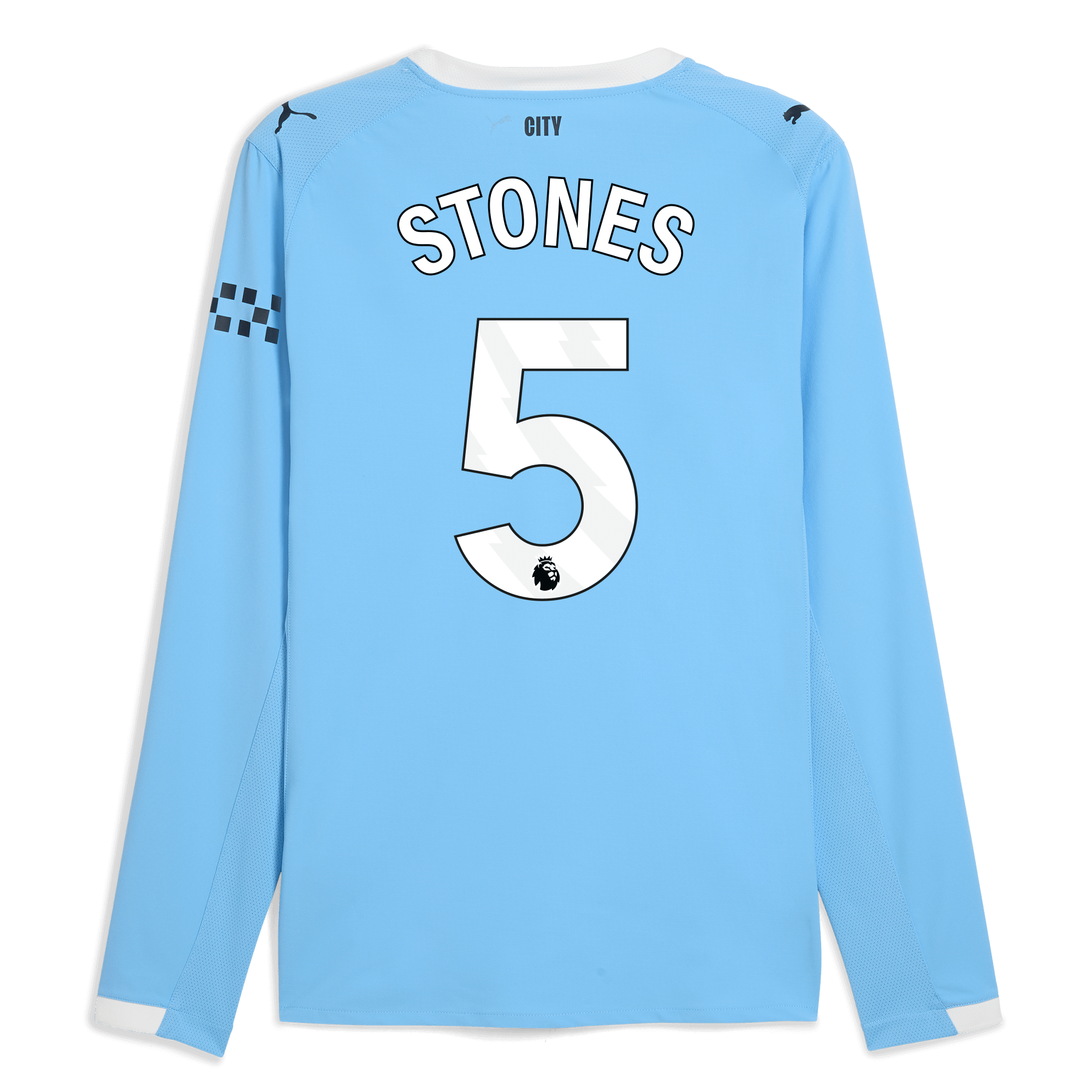 Manchester City manchester city home authentic jersey 202526 long sleeve with stones 5 printing Shirts - Official Store