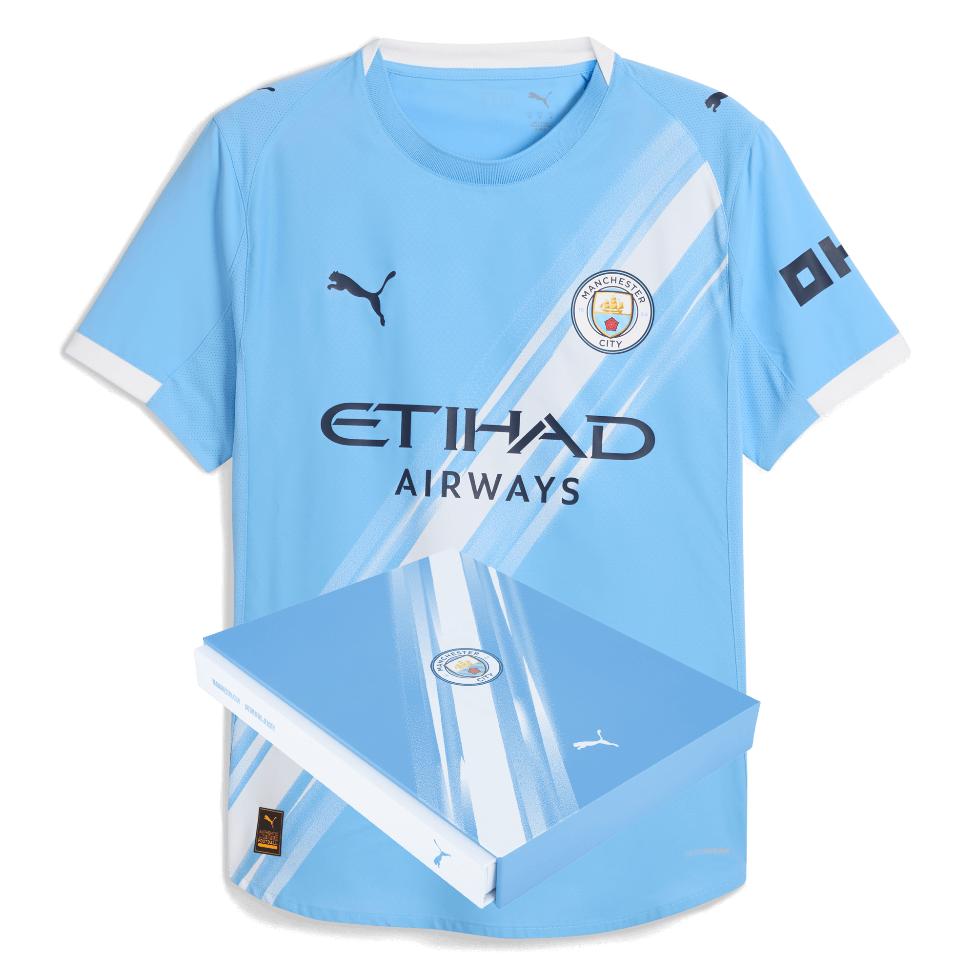 Manchester City manchester city home authentic jersey 202526 with custom printing in gift box Shirts - Official Store
