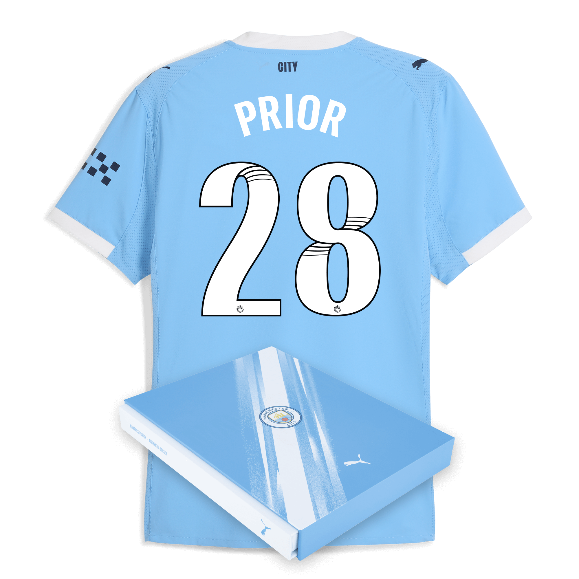 Manchester City manchester city home authentic jersey 202526 with prior 28 printing in gift box Shirts - Official Store