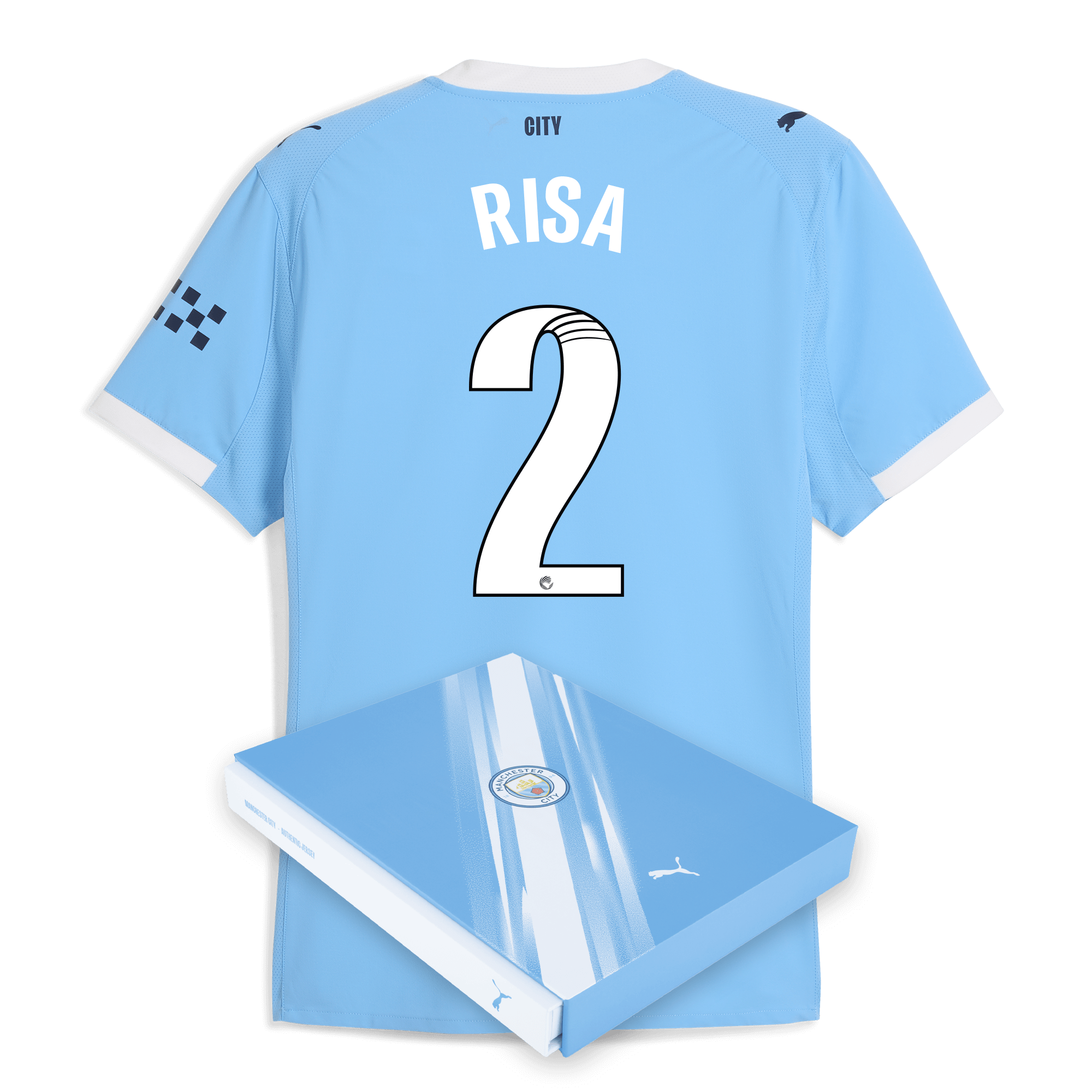 Manchester City manchester city home authentic jersey 202526 with risa 2 printing in gift box Shirts - Official Store