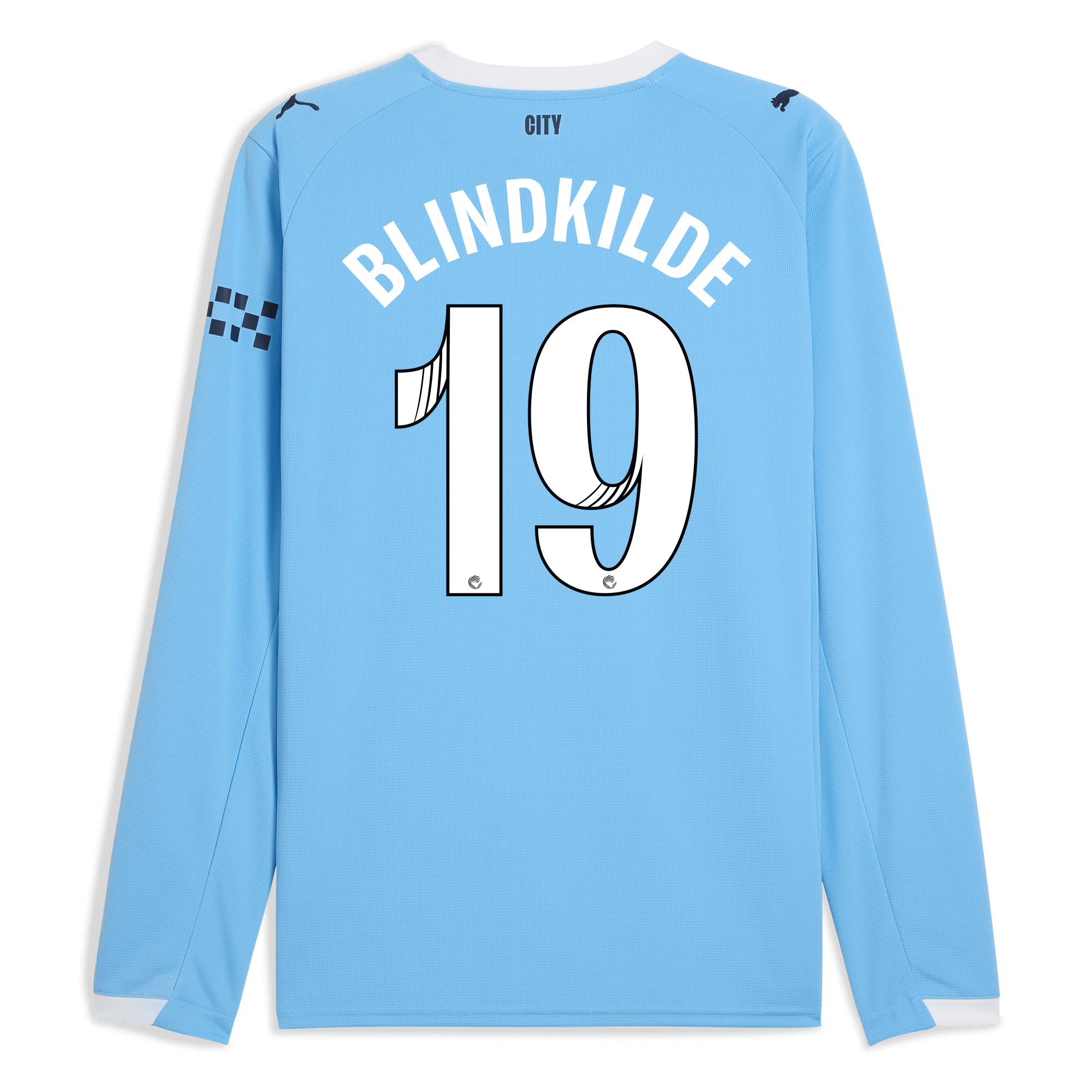 Manchester City manchester city home jersey 202526 long sleeve with blindkilde 19 printing Shirts - Official Store