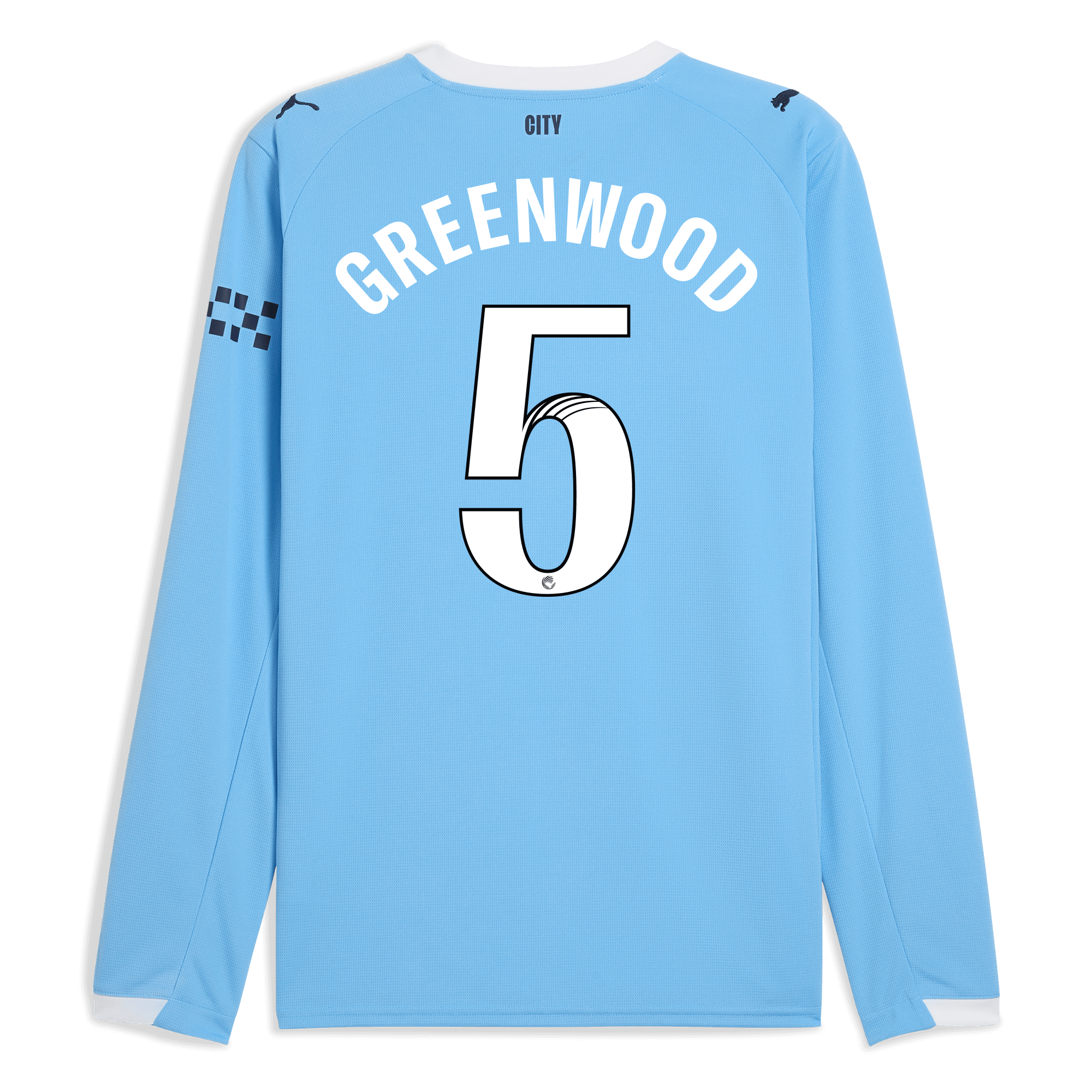 Manchester City manchester city home jersey 202526 long sleeve with greenwood 5 printing Shirts - Official Store Manchester City manchester city home jersey 202526 long sleeve with greenwood 5 printing Shirts - Official Store