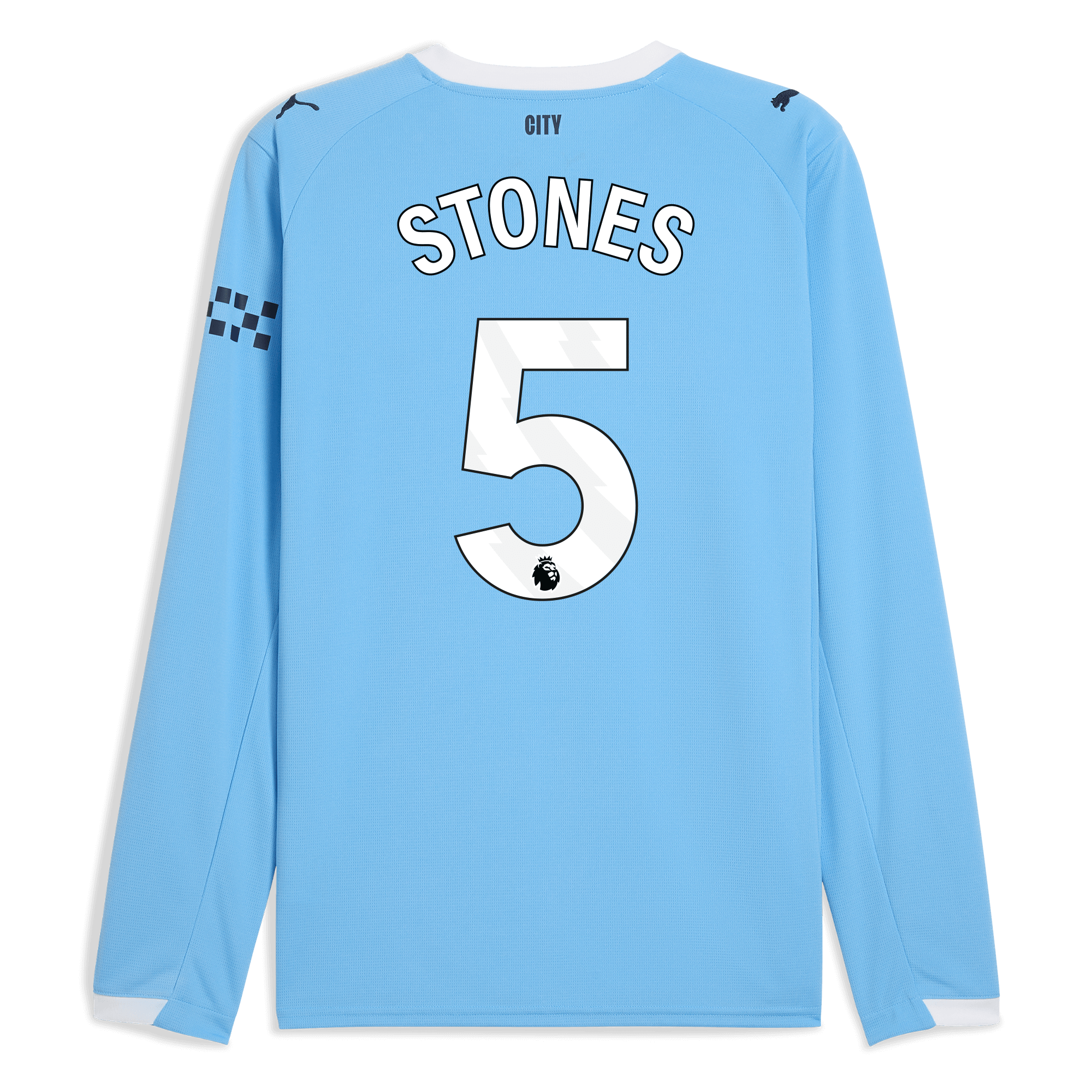 Manchester City manchester city home jersey 202526 long sleeve with stones 5 printing Shirts - Official Store