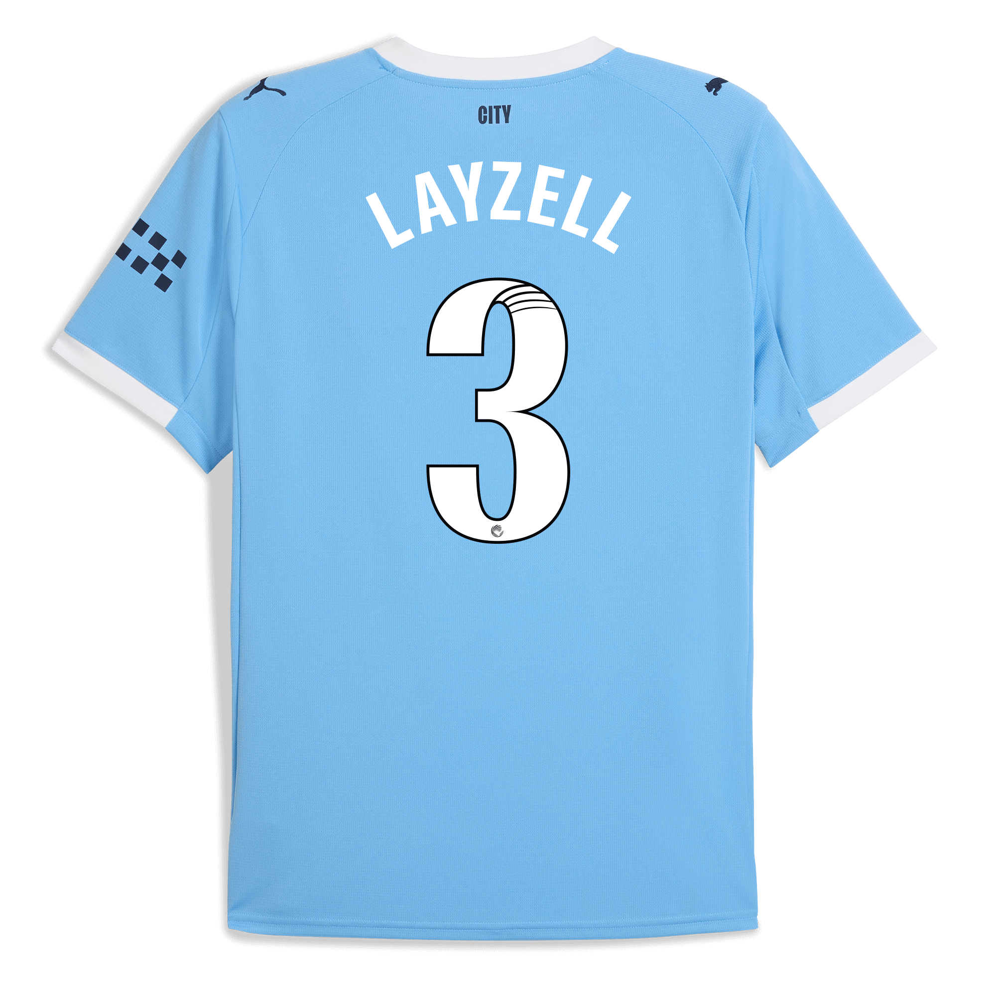 Manchester City manchester city home jersey 202526 with layzell 3 printing Shirts - Official Store