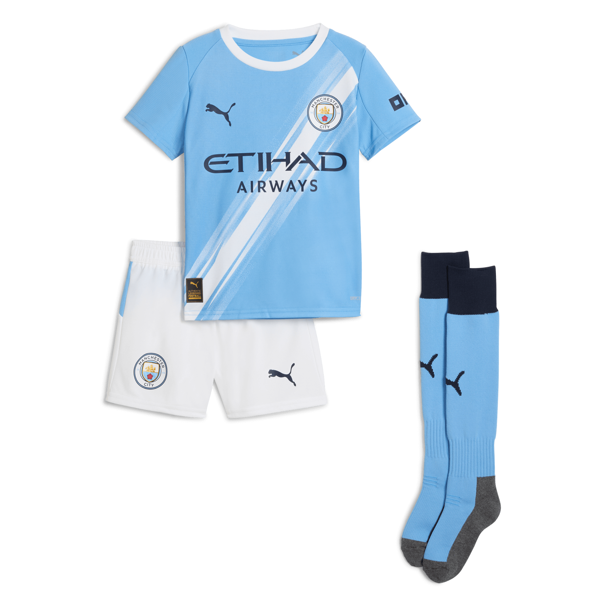 Manchester City manchester city home mini kit 202526 with custom printing Shirts - Official Store
