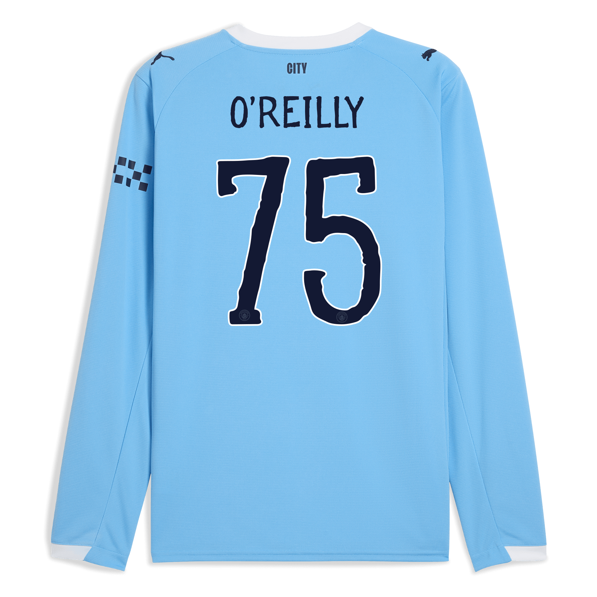 Manchester City manchester city kidsuper home jersey 202526 long sleeve with oreilly 75 printing Shirts - Official Store