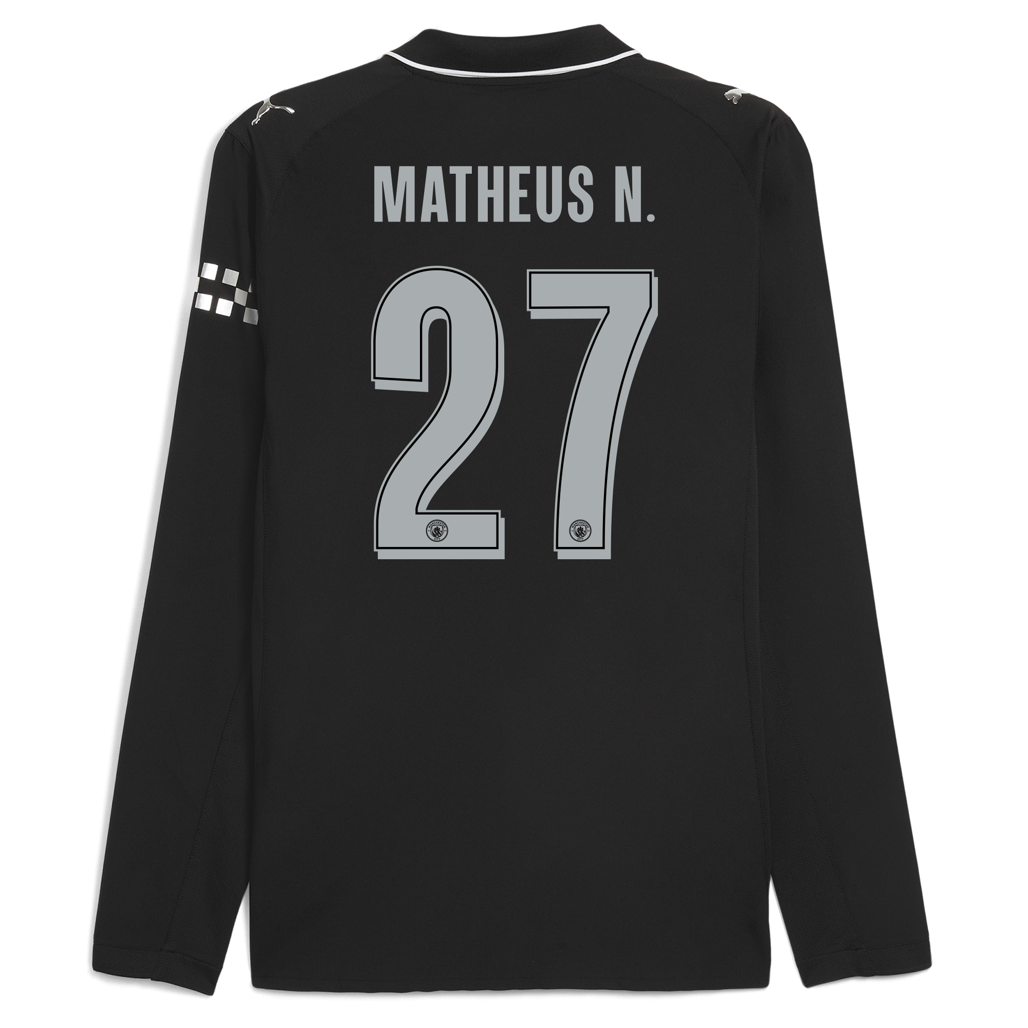 Manchester City manchester city man city away authentic jersey 202526 long sleeve with matheus n. 27 printing Shirts - Official Store Manchester City manchester city man city away authentic jersey 202526 long sleeve with matheus n. 27 printing Shirts - Official Store