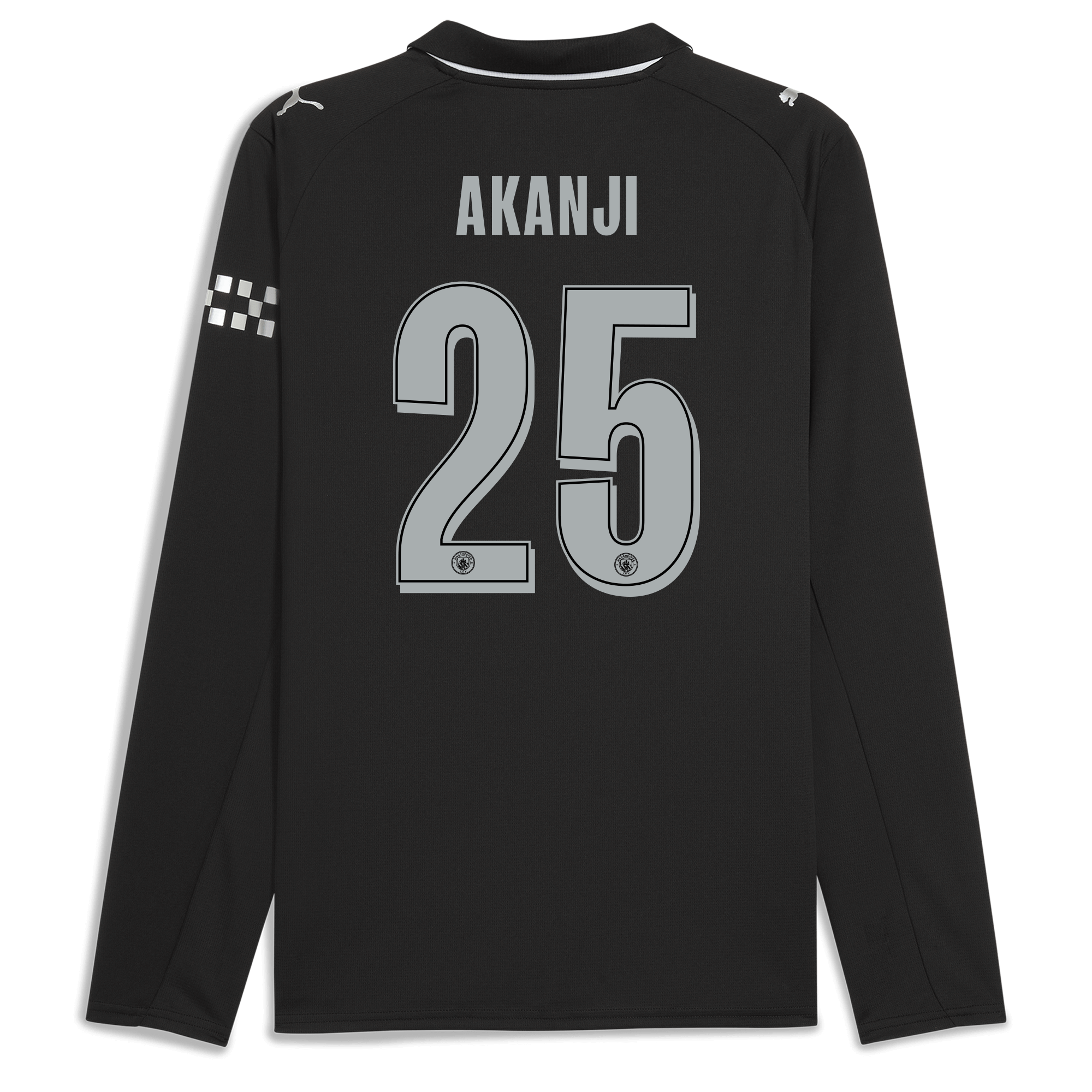 Manchester City manchester city man city away jersey 202526 long sleeve with akanji 25 printing Shirts - Official Store