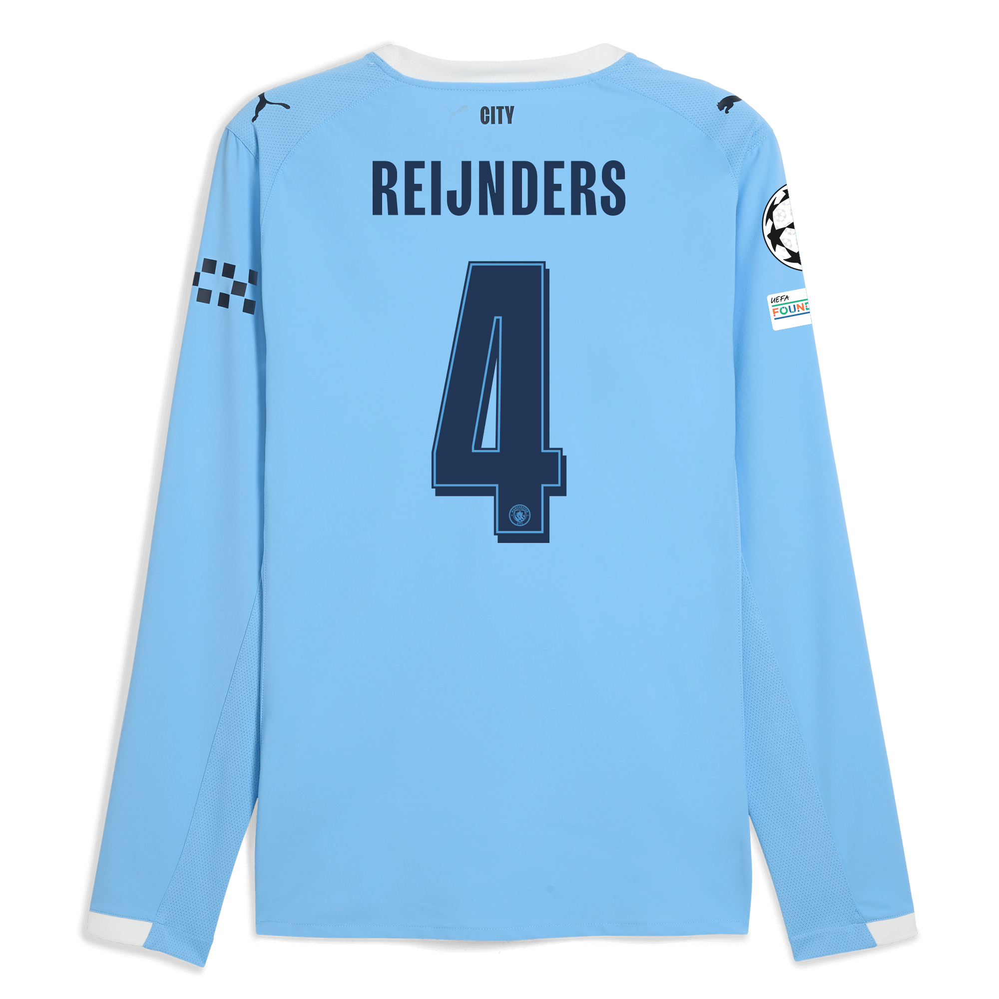 Manchester City manchester city man city champions league home authentic jersey 202526 long sleeve with reijnders 4 printing Shirts - Official Store Manchester City manchester city man city champions league home authentic jersey 202526 long sleeve with reijnders 4 printing Shirts - Official Store