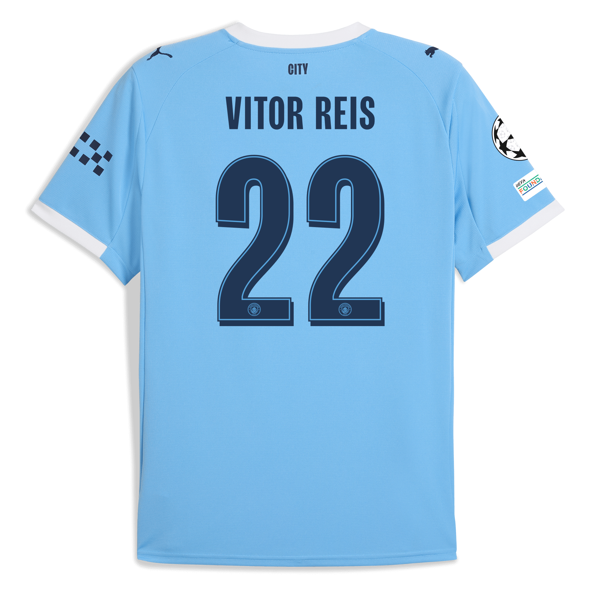 Manchester City manchester city man city champions league home jersey 202526 with vitor reis 22 printing Shirts - Official Store Manchester City manchester city man city champions league home jersey 202526 with vitor reis 22 printing Shirts - Official Store
