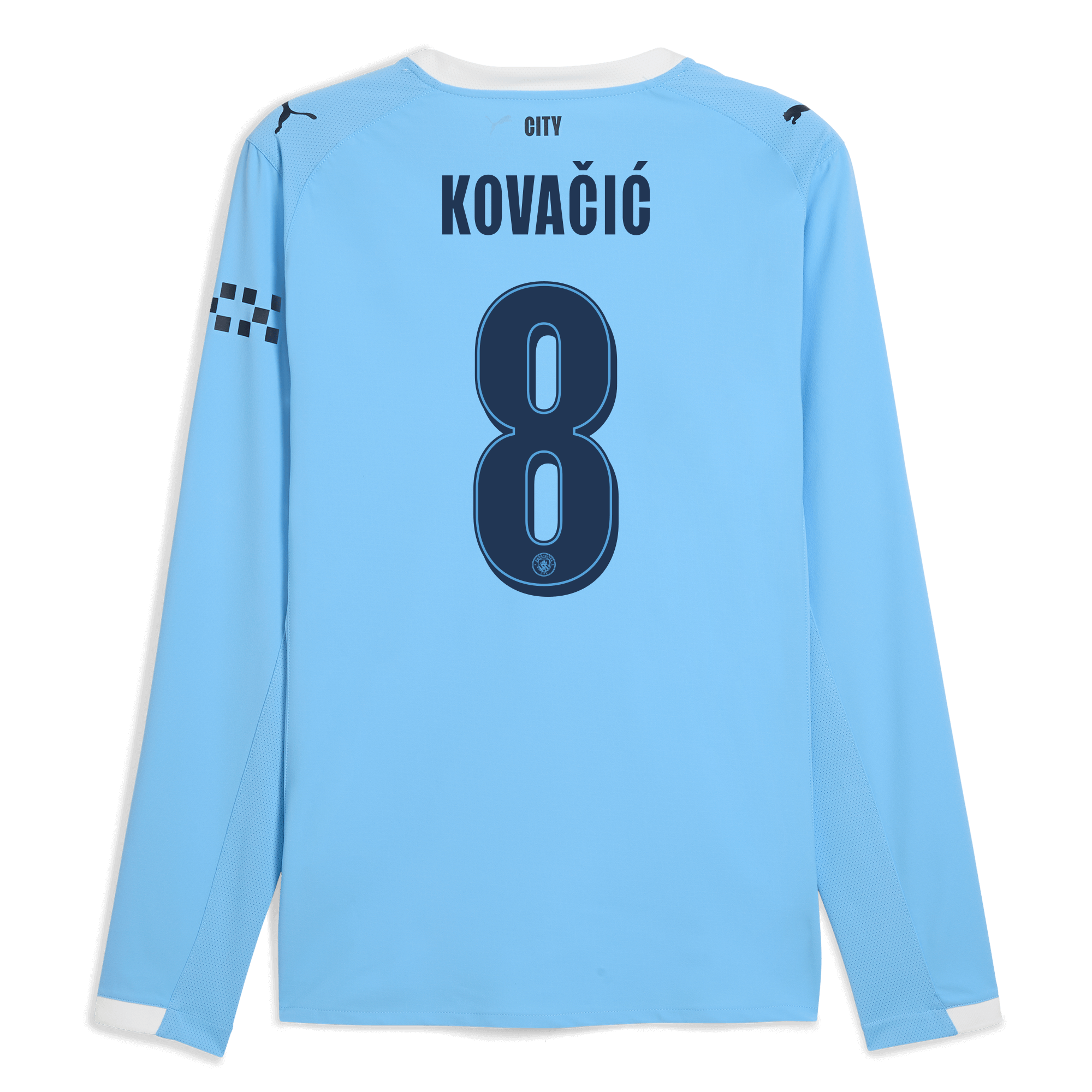 Manchester City manchester city man city home authentic jersey 202526 long sleeve with kovaČiĆ 8 printing Shirts - Official Store